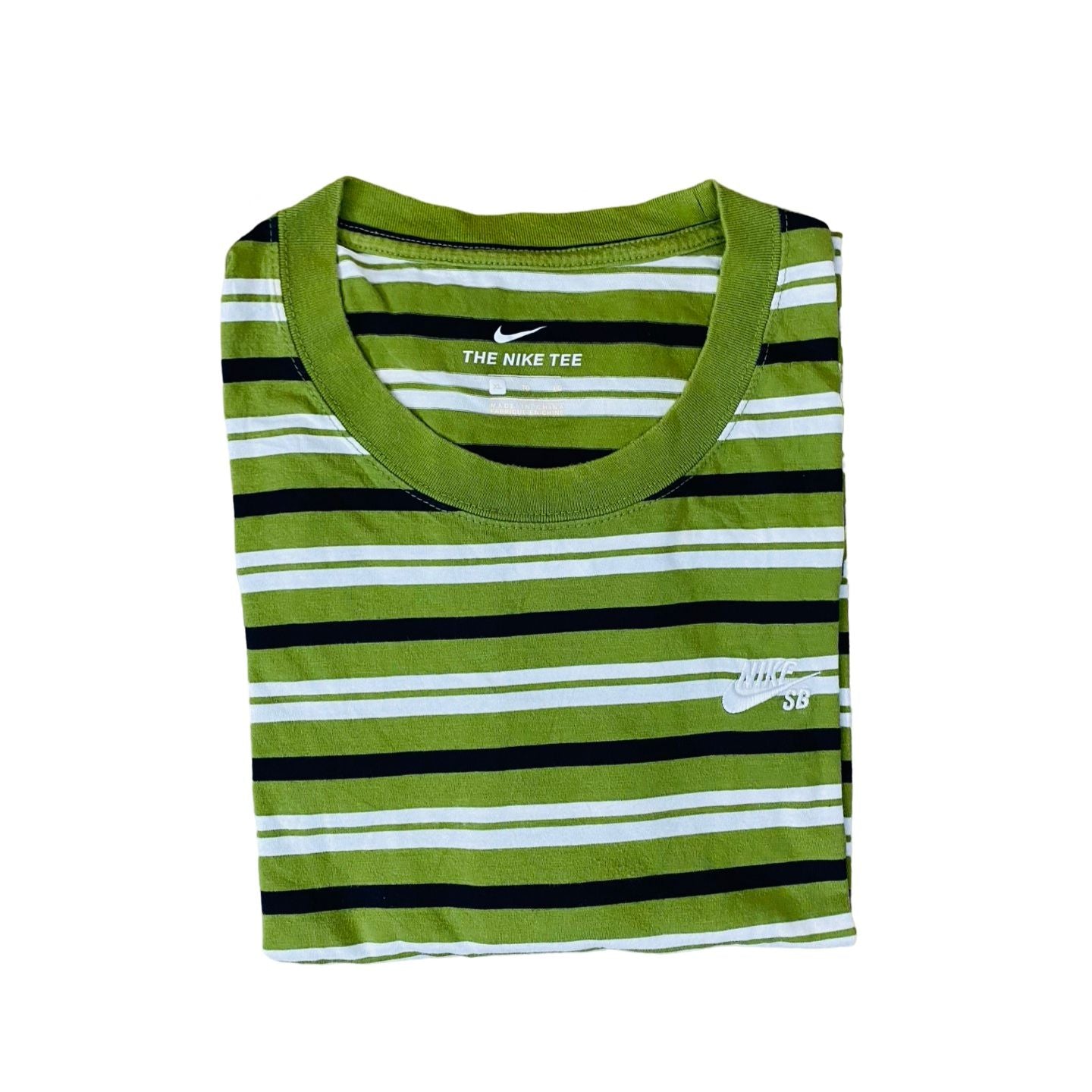 Nike Green Horizontal Stripes  Large  Chest 25”