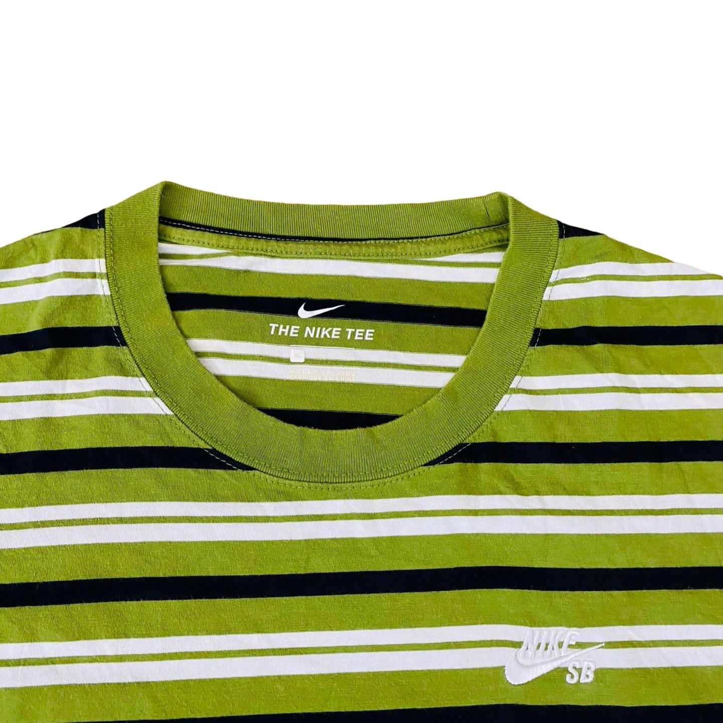 Nike Green Horizontal Stripes  Large  Chest 25”