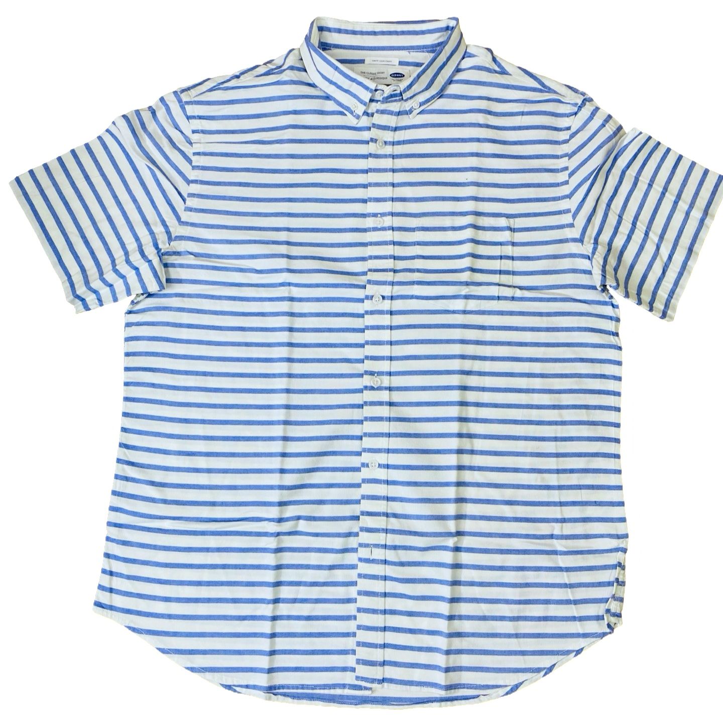 ON blue bold horizontal stripes  Large  Chest 23.5”