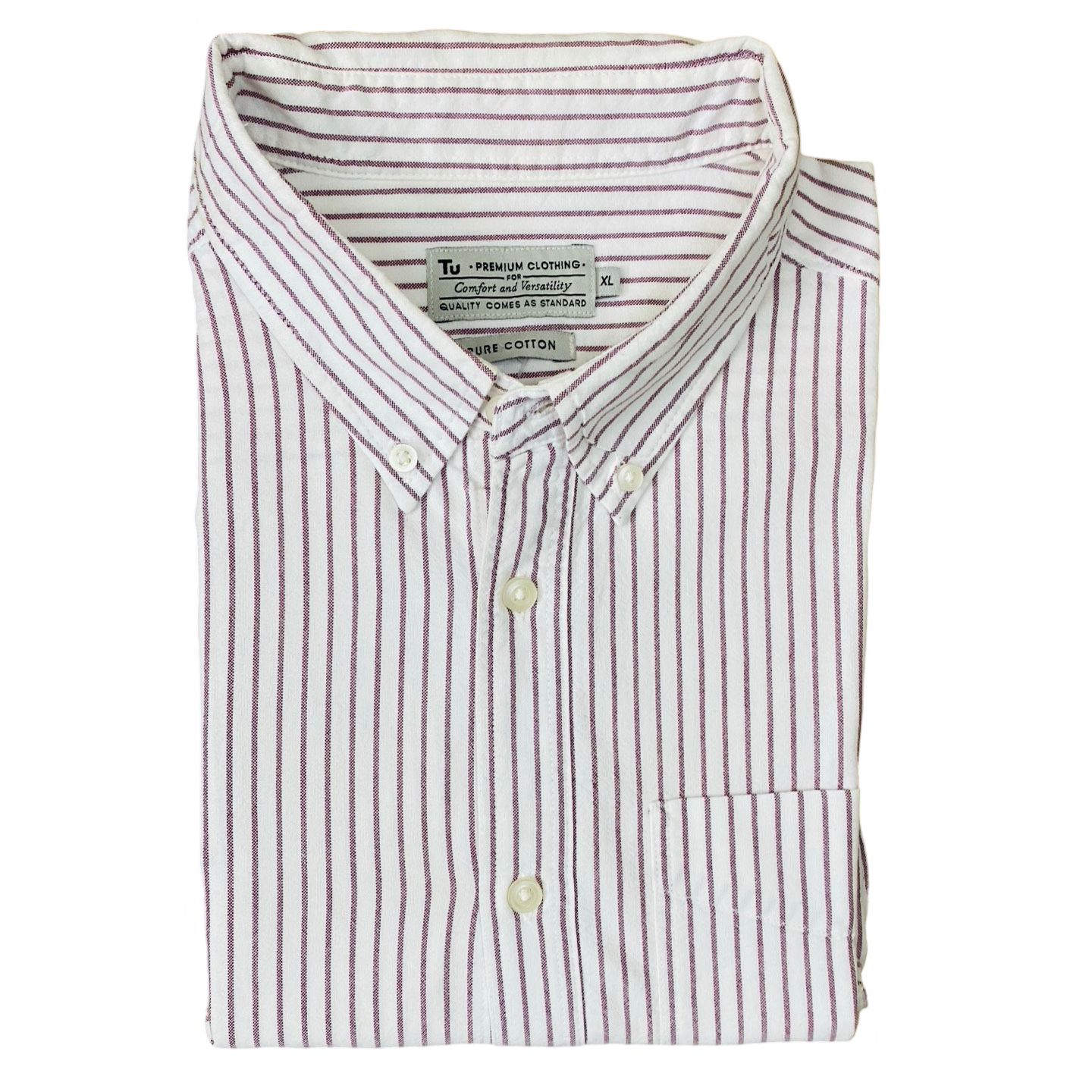 TU Maroon small stripes  Large  Chest 24”