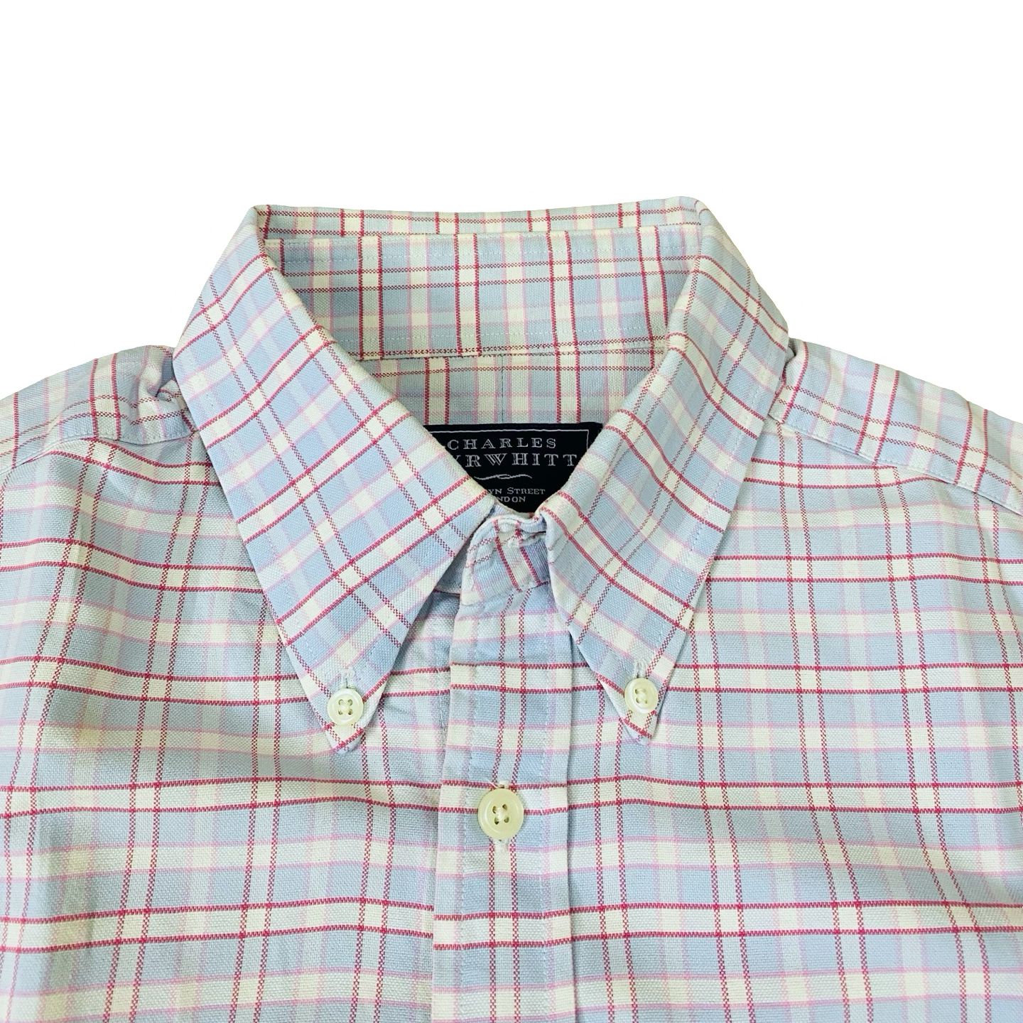 Charles Tyrwhitt Pink check Button Down Large Chest 23”