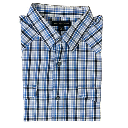 Banana republic  Blue check  Large  Chest 23”