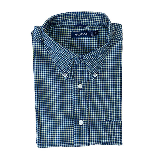 Nautica Navy check [Large Chest 25.5”] Half Sleeve