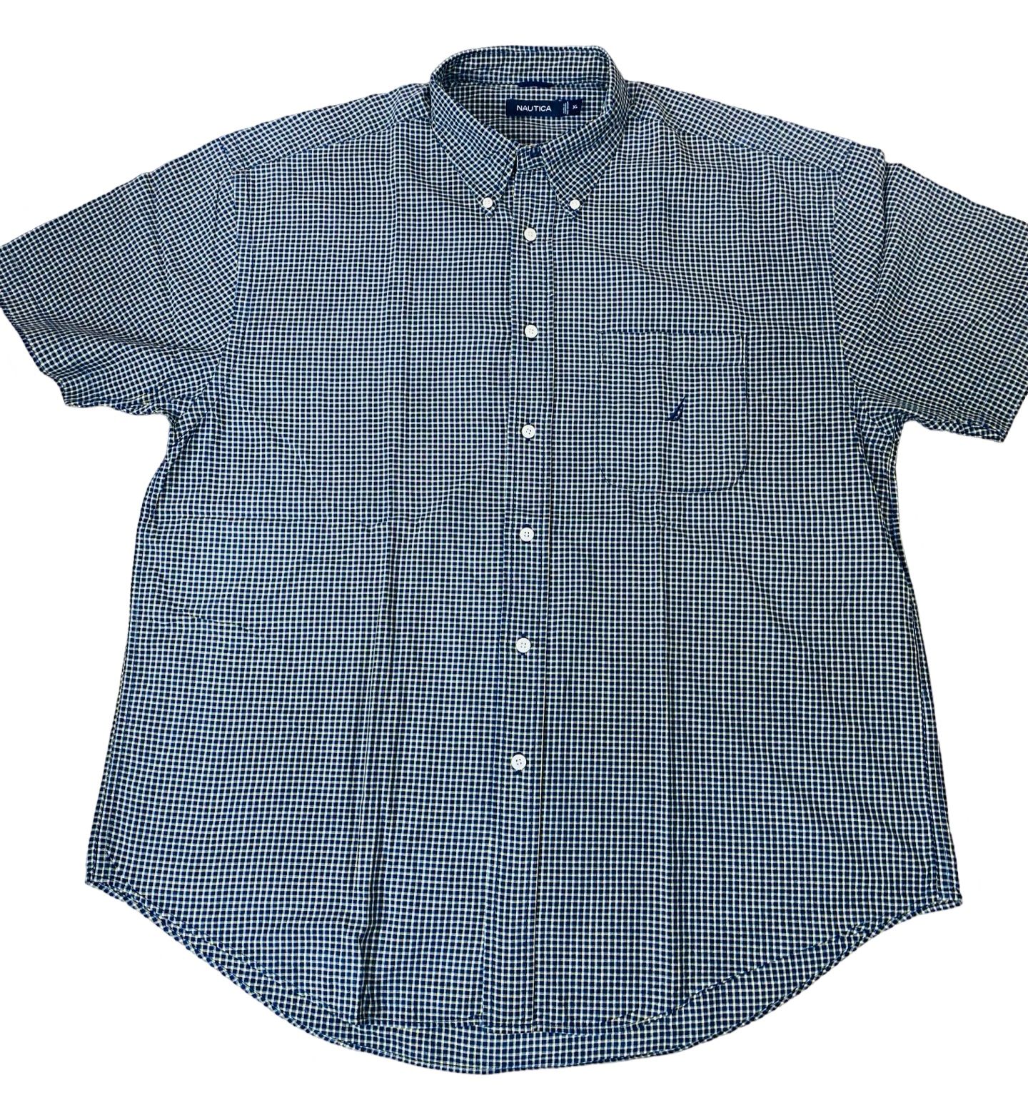 Nautica Navy check [Large Chest 25.5”] Half Sleeve