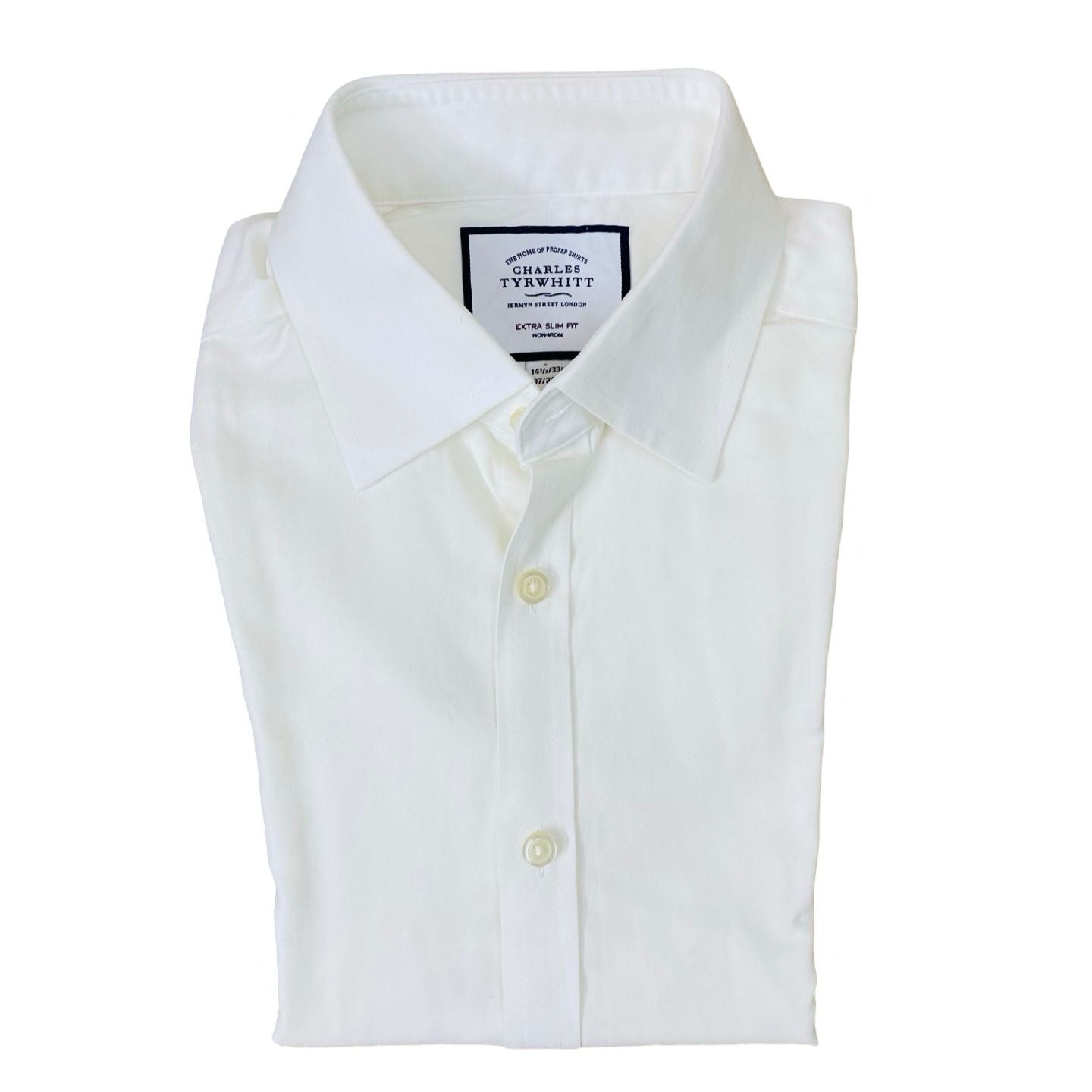 Charles tyrwhitt Self texture White [Small  Chest 18”]