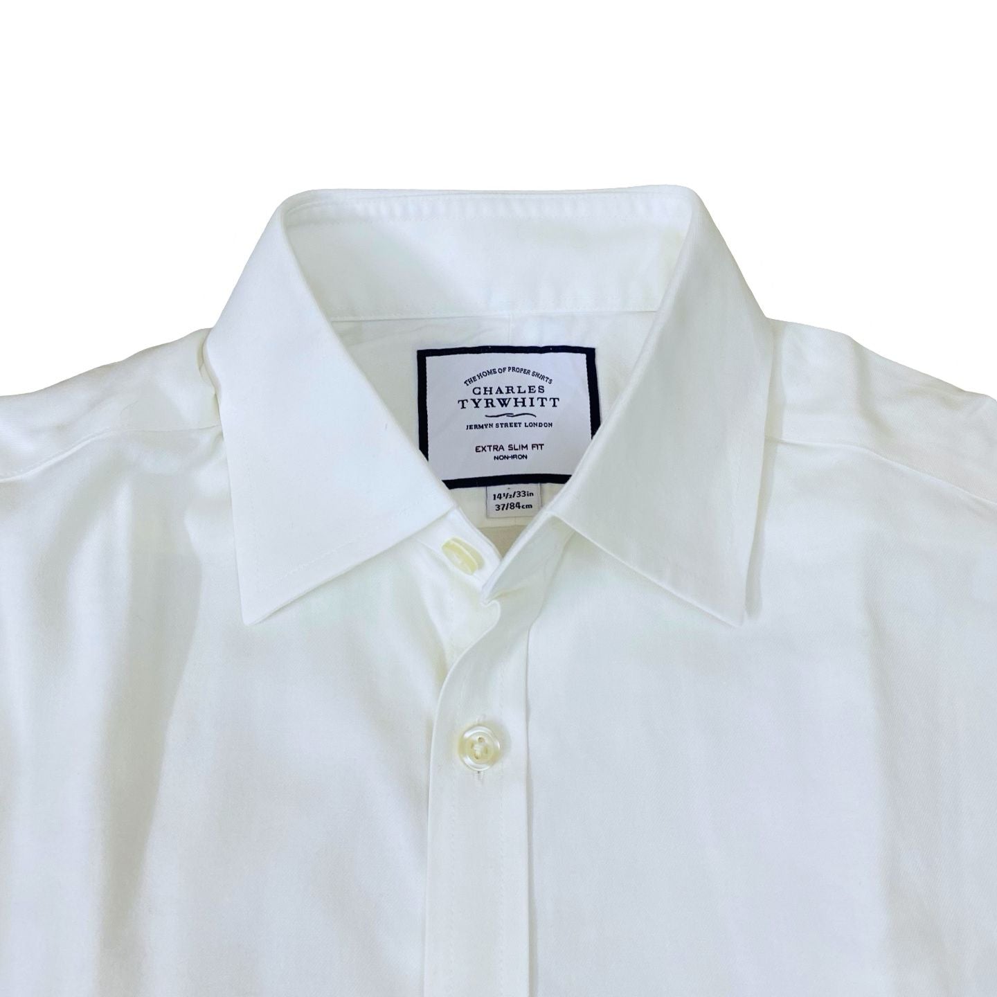 Charles tyrwhitt Self texture White [Small  Chest 18”]