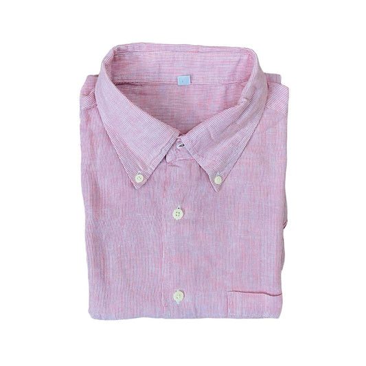 Uniqlo Pink small stripes [Large Chest 24”]