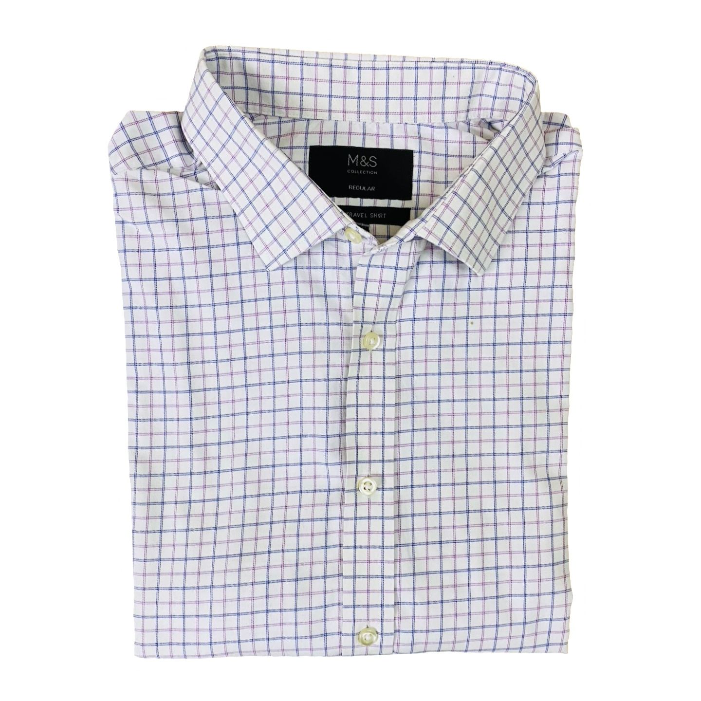 M&S Multi line check [XXL Chest 28.5”]