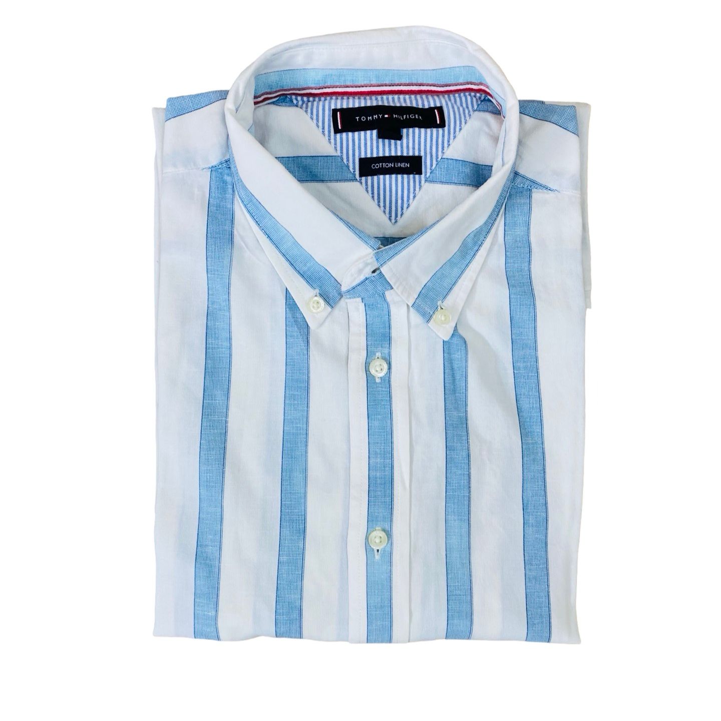 T-H Sky blue Stripes [Large Chest 24.5”] Half Sleeves