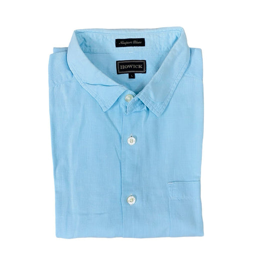 Howick Sky blue Linen [Large Chest 23”] Half Sleeves