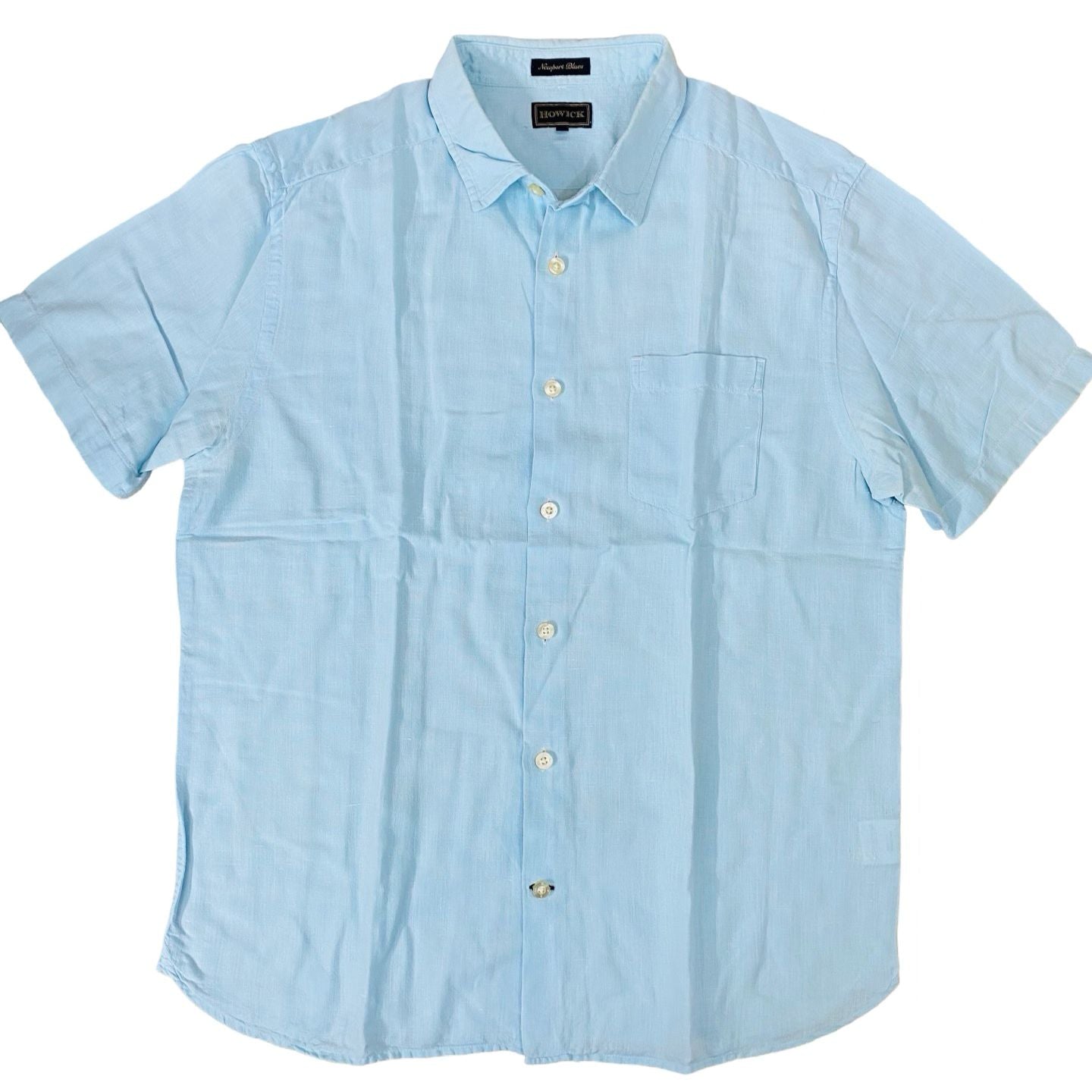 Howick Sky blue Linen [Large Chest 23”] Half Sleeves