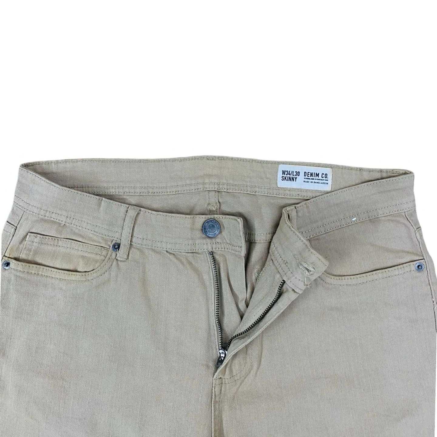 Beige Slim Fit jeans [Waist 34” Length 38”]