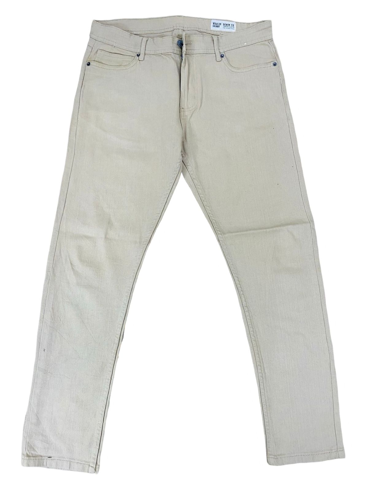 Beige Slim Fit jeans [Waist 34” Length 38”]