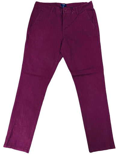 Maroon Cotton Chino [Waist 36” Length 41”]