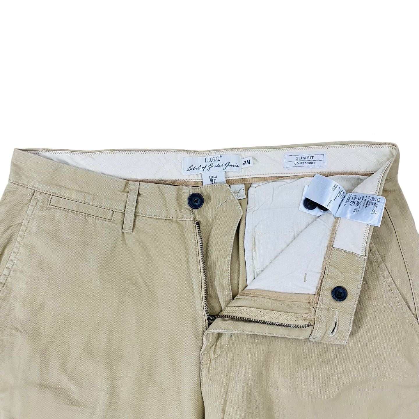 Beige Cotton Chino [Waist 32” Length 40.5”]