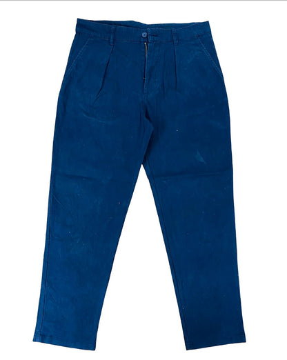 Navy Blue Cotton Chino [Waist 34” Length 38”]