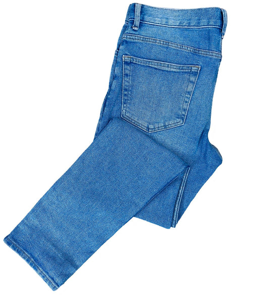 Faded Blue Slim Denim  [Waist 32” Length 39”]