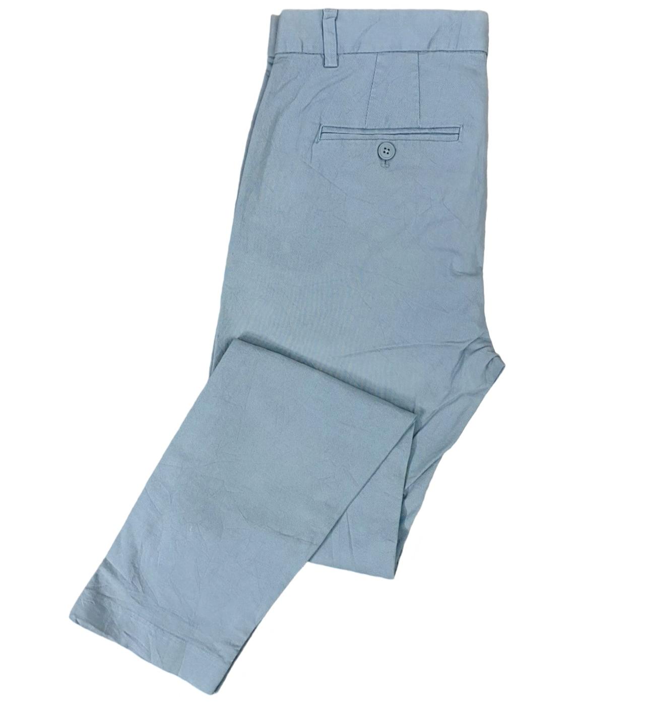 Light Blue Cotton Chino [Waist 32” Length 39.5”]