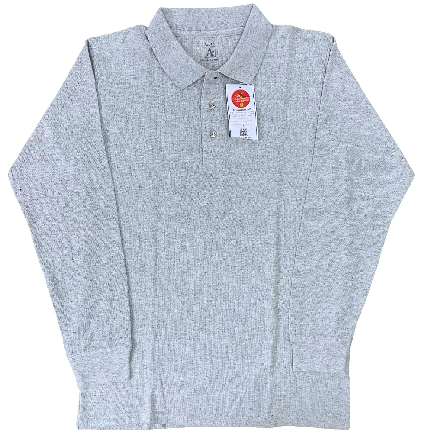 Adults - Ash grey Winter Polo - Small [Chest 18.5”]