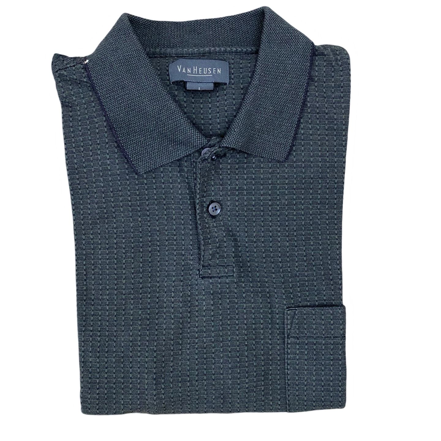Van Heusen - Charcoal Grey Winter Polo - Medium [Chest 22”]