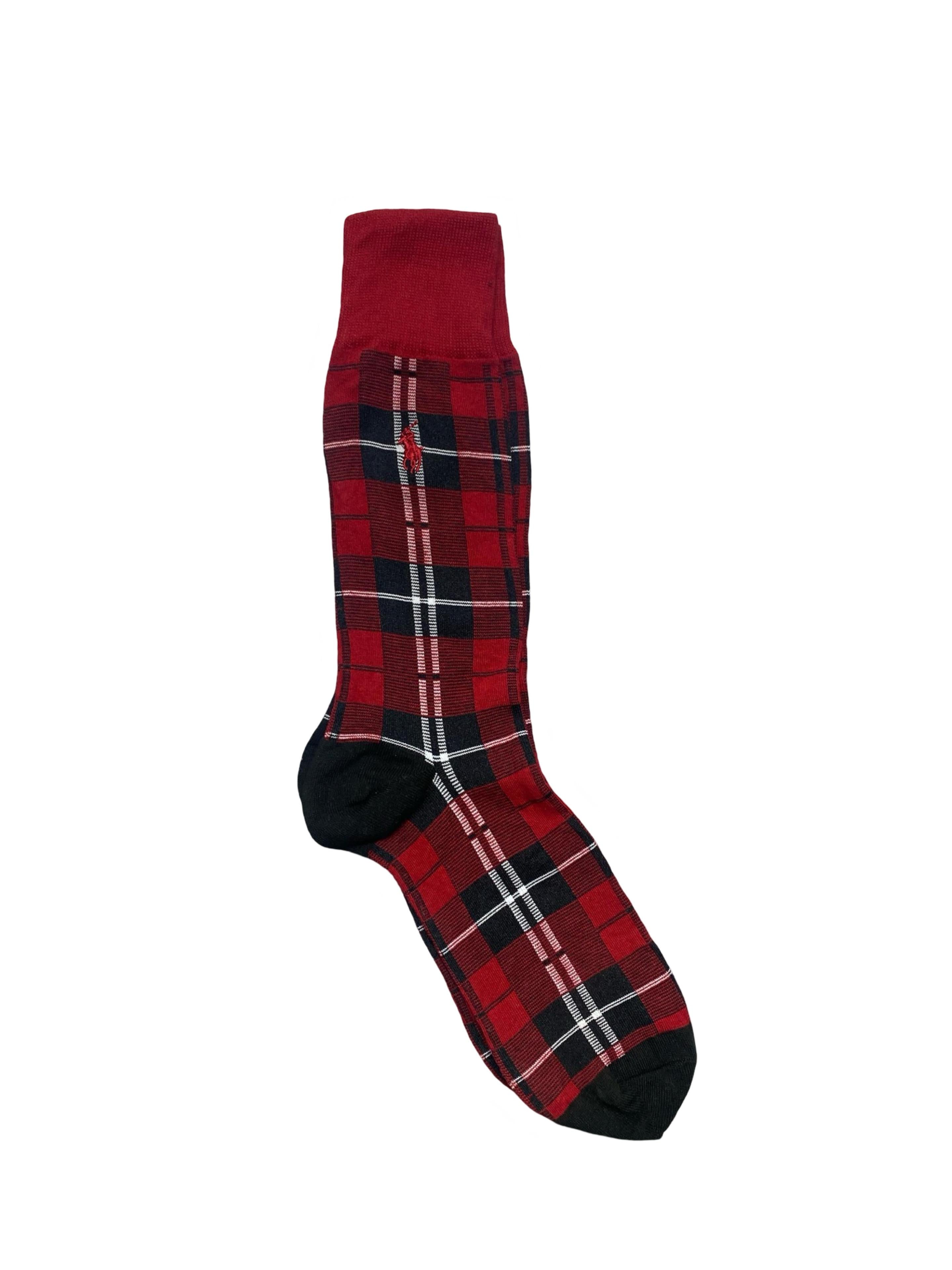 Polo Ralph Lauren Men’s Socks – Bear, Plaid & Classic Grey | Pack of 3 | Size: US 8-12