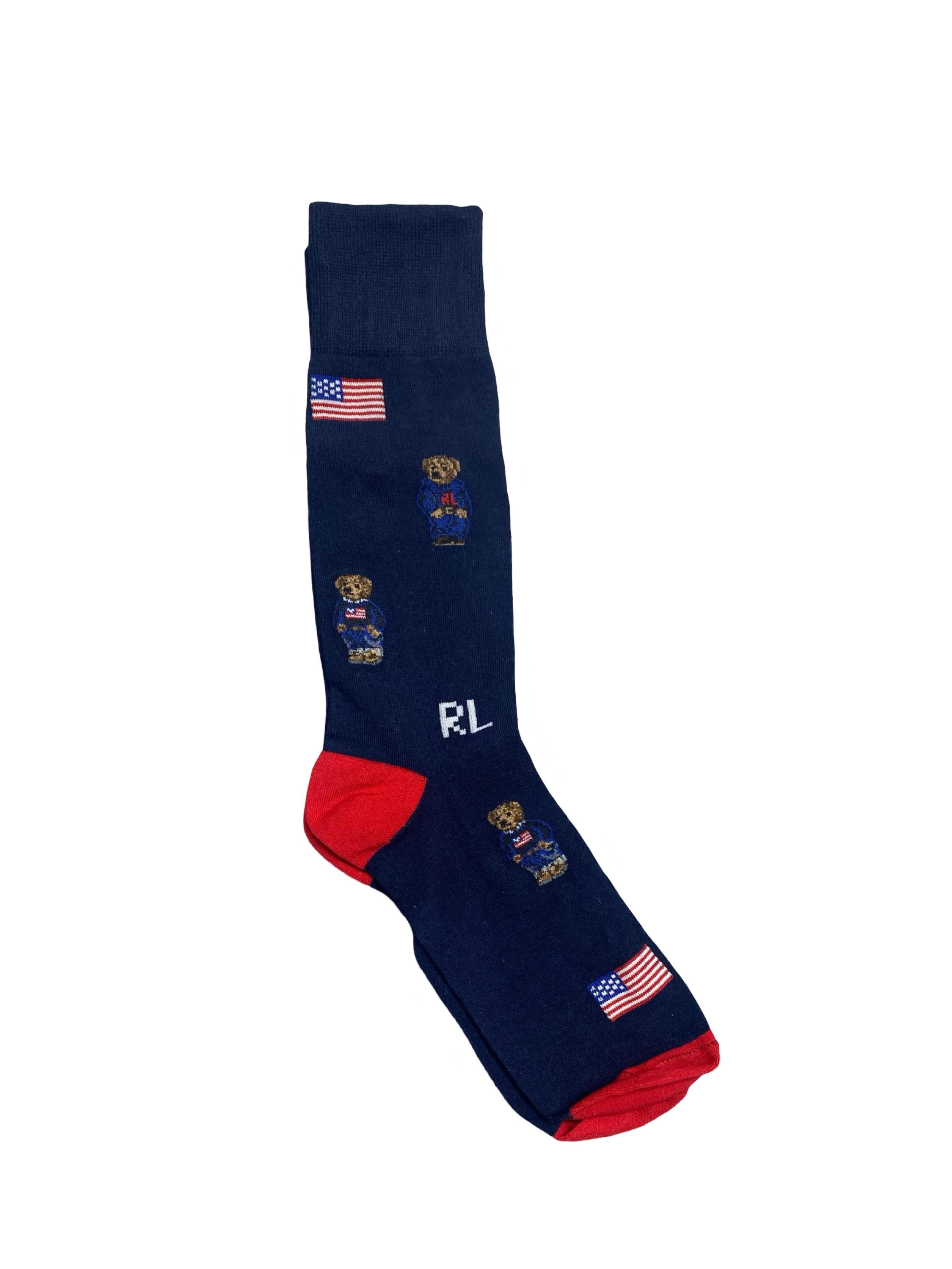 Polo Ralph Lauren Men’s Socks – Bear, Plaid & Classic Grey | Pack of 3 | Size: US 8-12