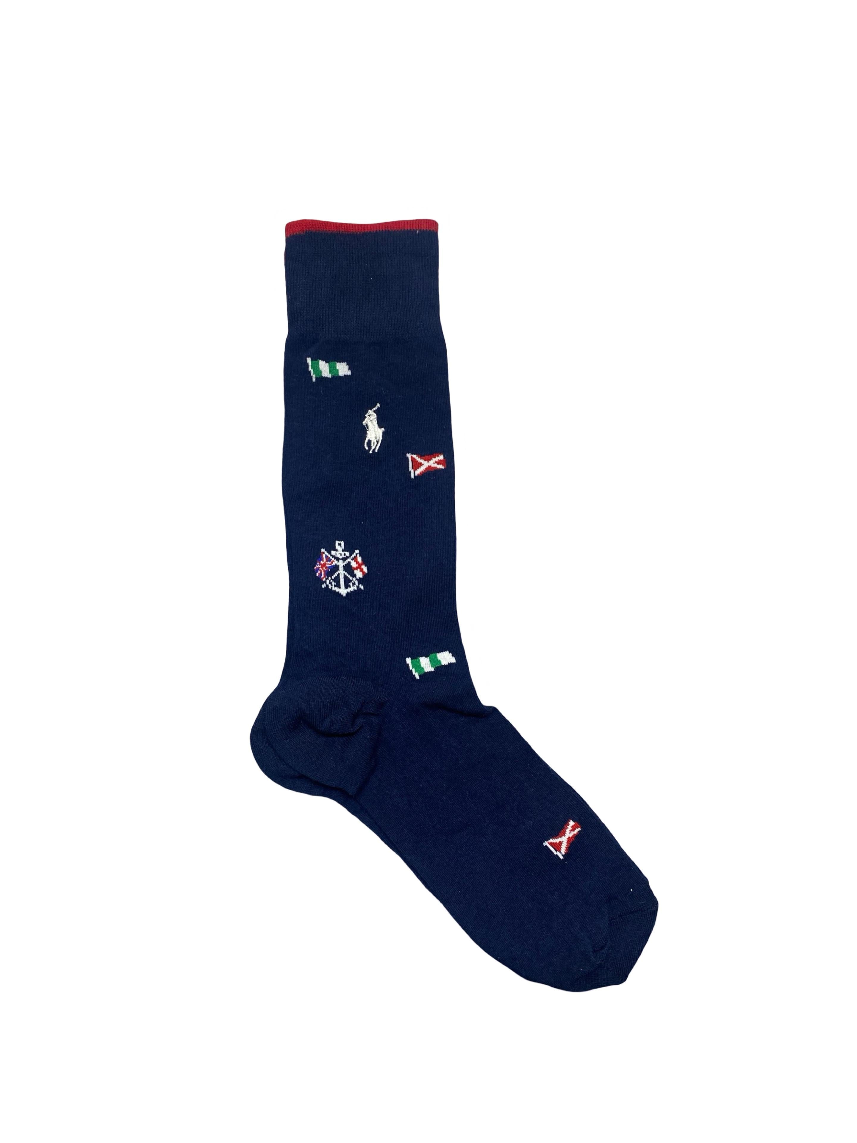 Polo Ralph Lauren Crew Socks – Red & Navy Set | Pack of 2 | Size US 8-12