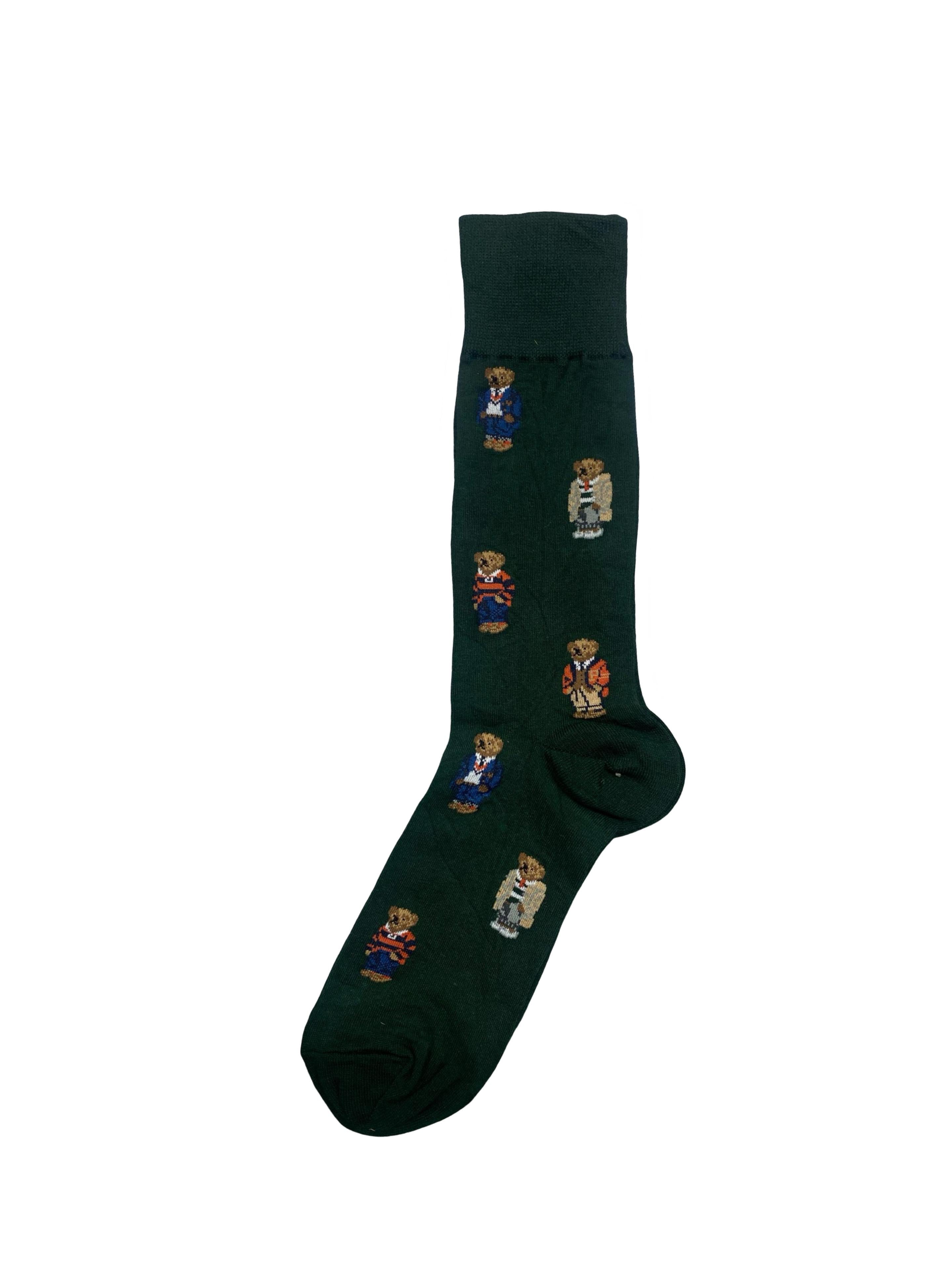 Polo Ralph Lauren Men’s Socks – All-Over Polo Bear Embroidery | Pack of 3 | Size: US 6-12