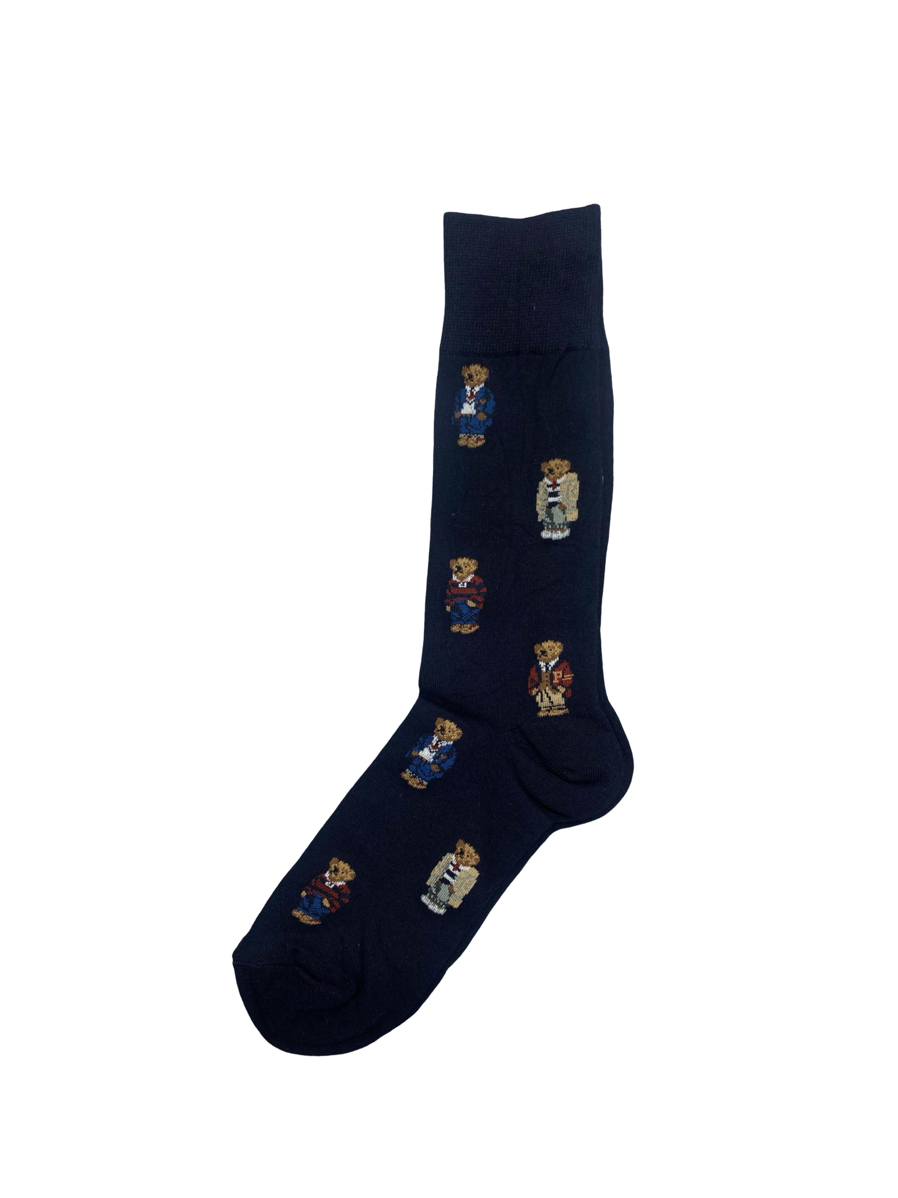 Polo Ralph Lauren Men’s Socks – All-Over Polo Bear Embroidery | Pack of 3 | Size: US 6-12