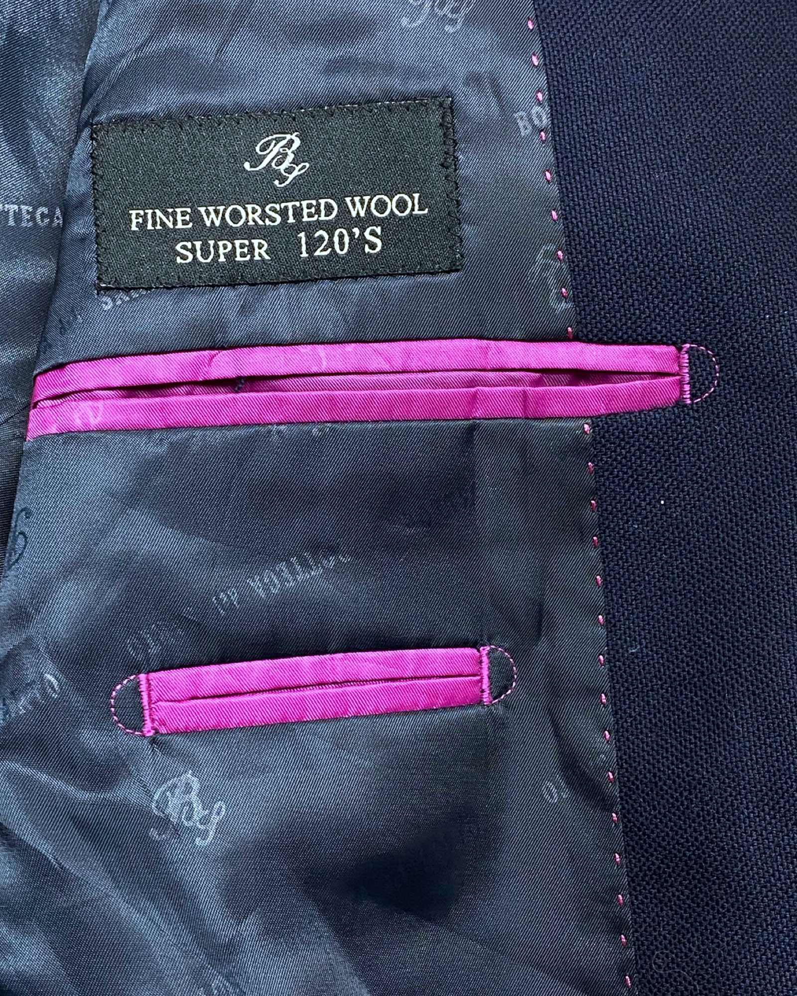 Bottega del Sarto Navy Blue Fine Worsted Wool Blazer | Size Medium