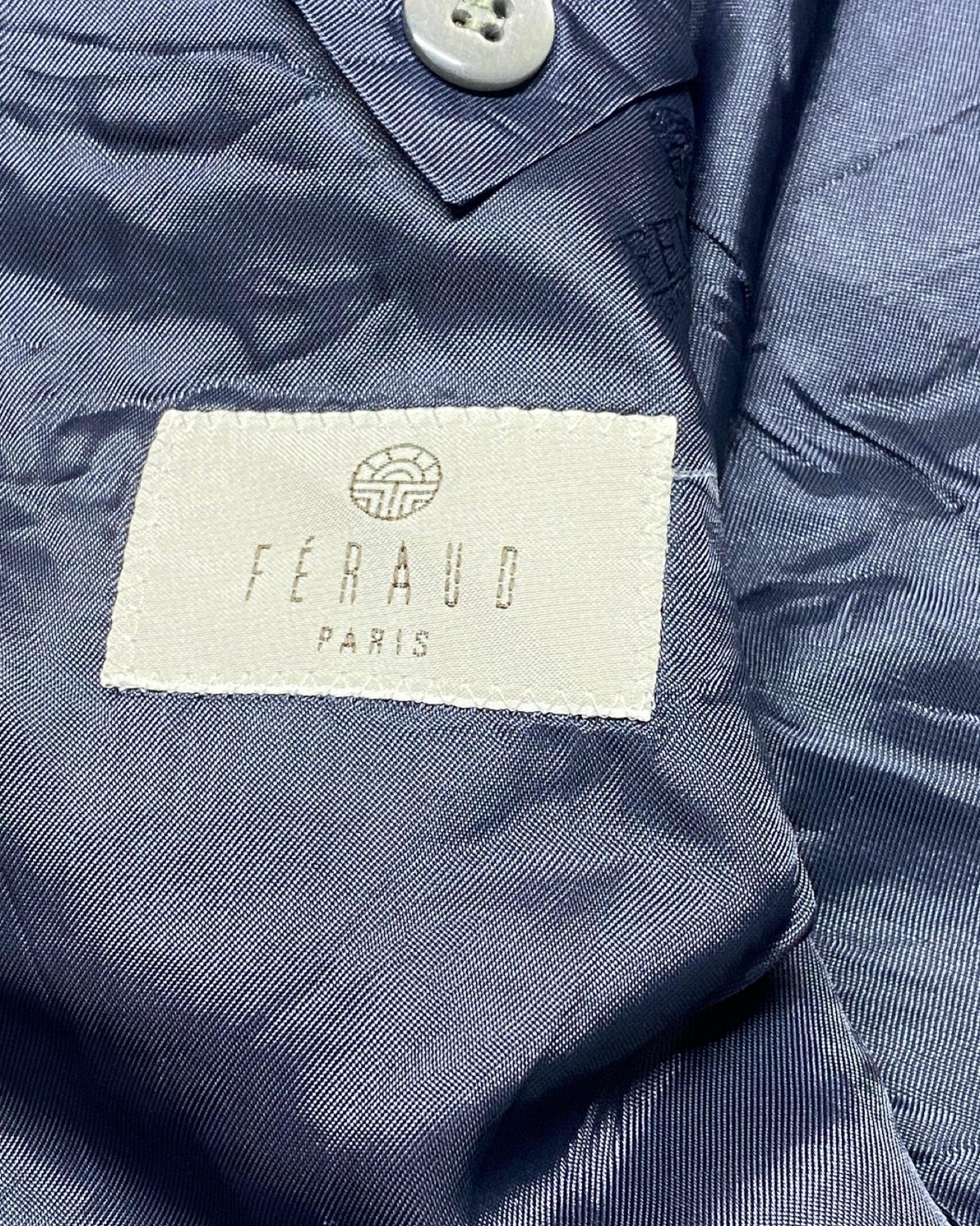 Feraud Black Double-Breasted Blazer | Size 52 | Medium