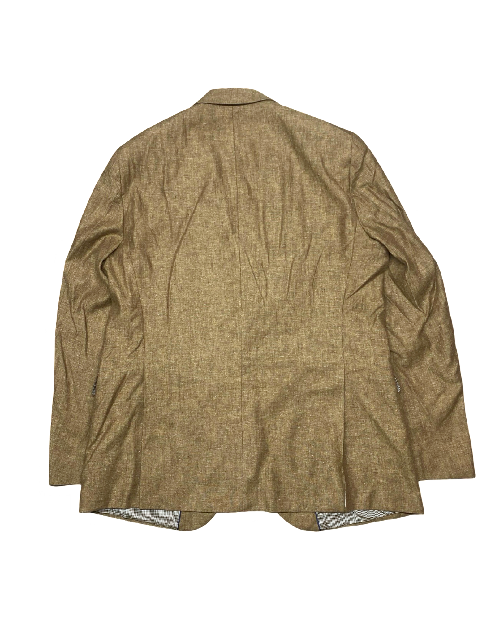 Eduard Dressler Light Brown Linen Blazer | Size Large