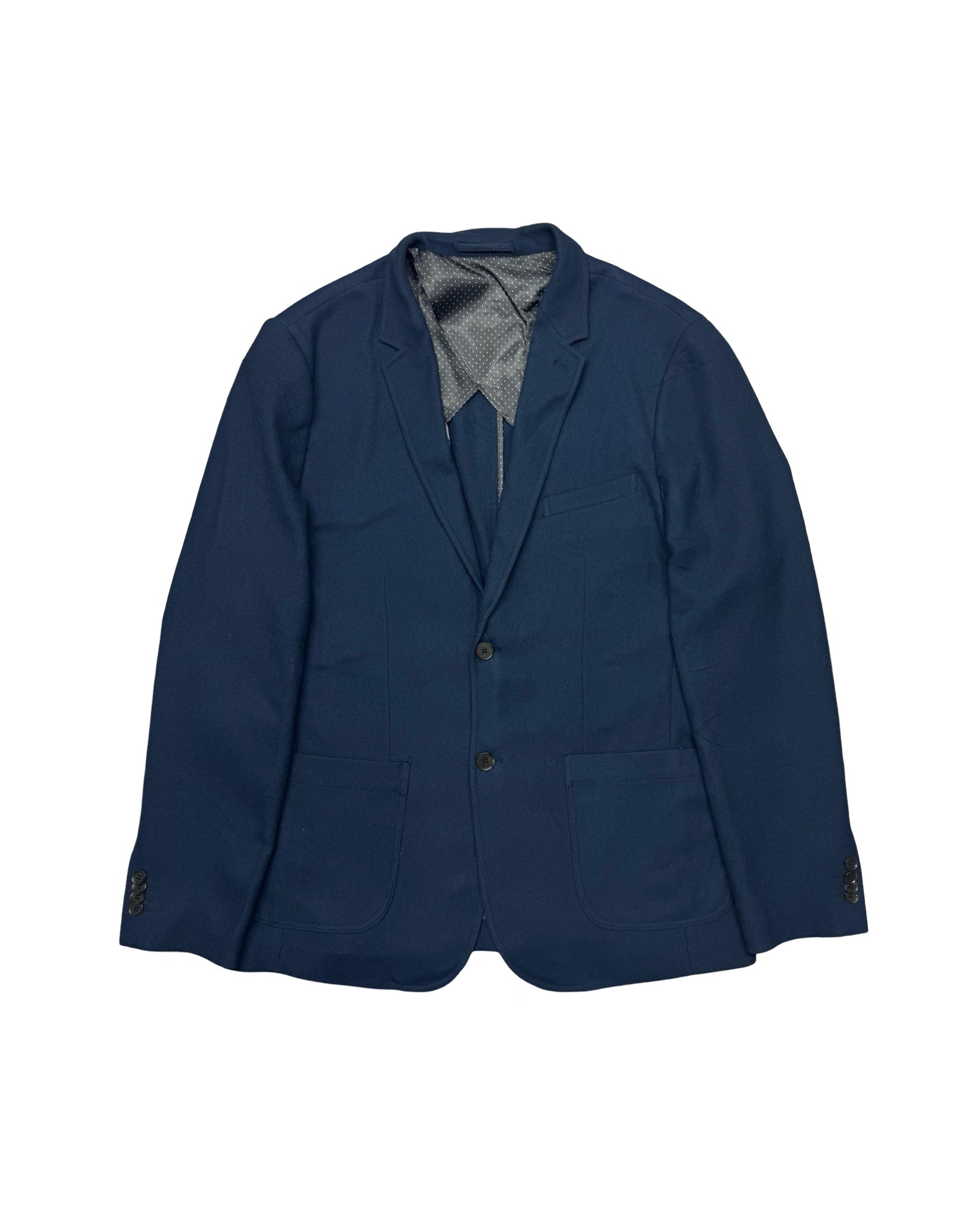 Jack & Jones Blue Soft-Textured Blazer | Size 56 (Medium/Large)