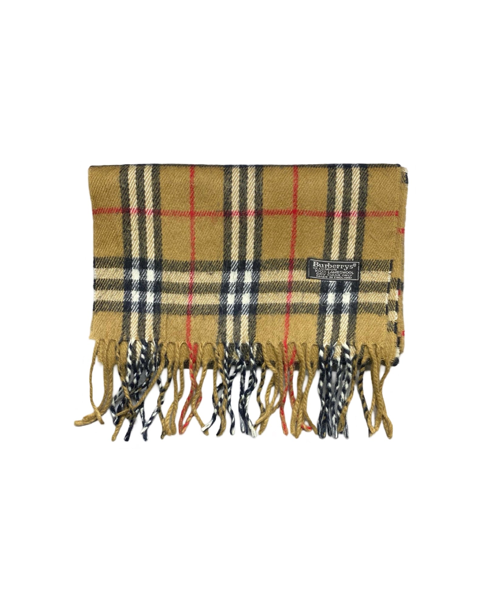 Burberry 100% Lambswool Vintage Nova Check Scarf (0082)
