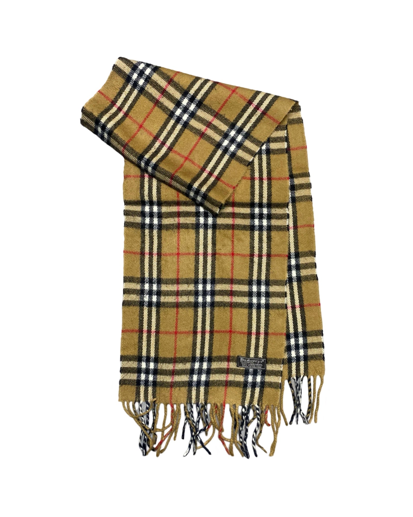 Burberry 100% Lambswool Vintage Nova Check Scarf (0082)