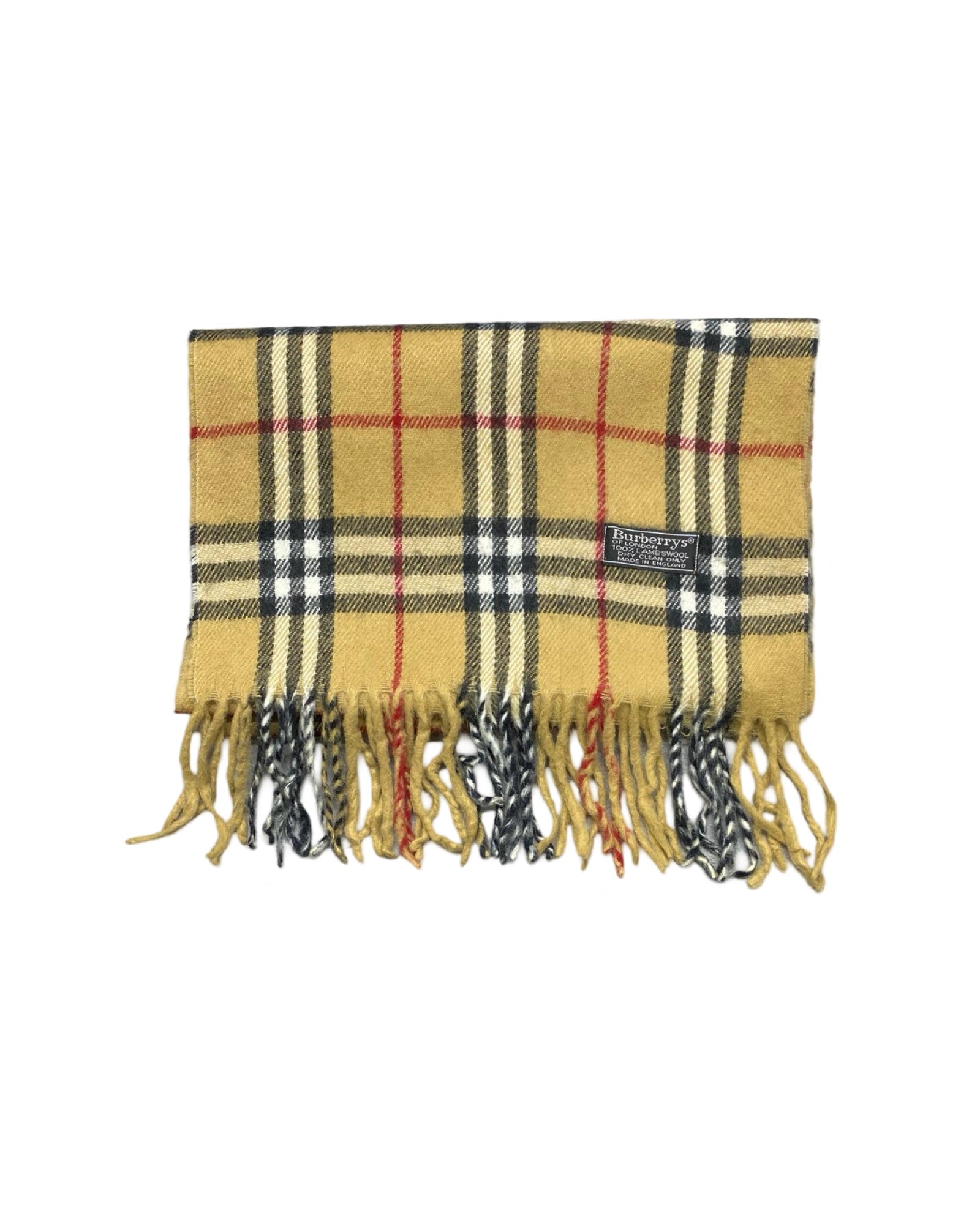 Burberry Vintage Yellow Nova Check Lambswool Scarf (0085)
