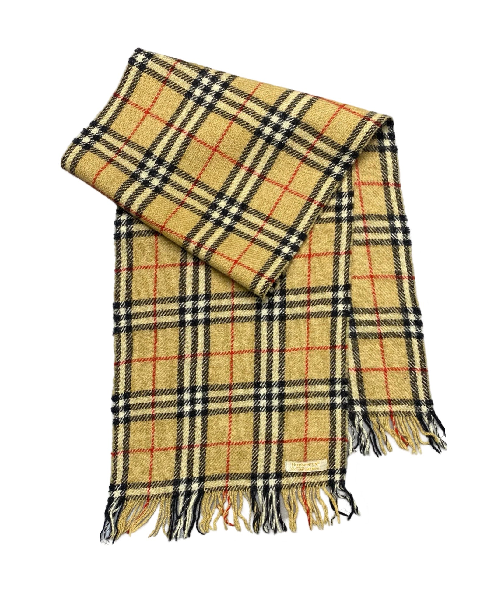 Burberry 100% Shetland Wool Nova Check Scarf (0091)