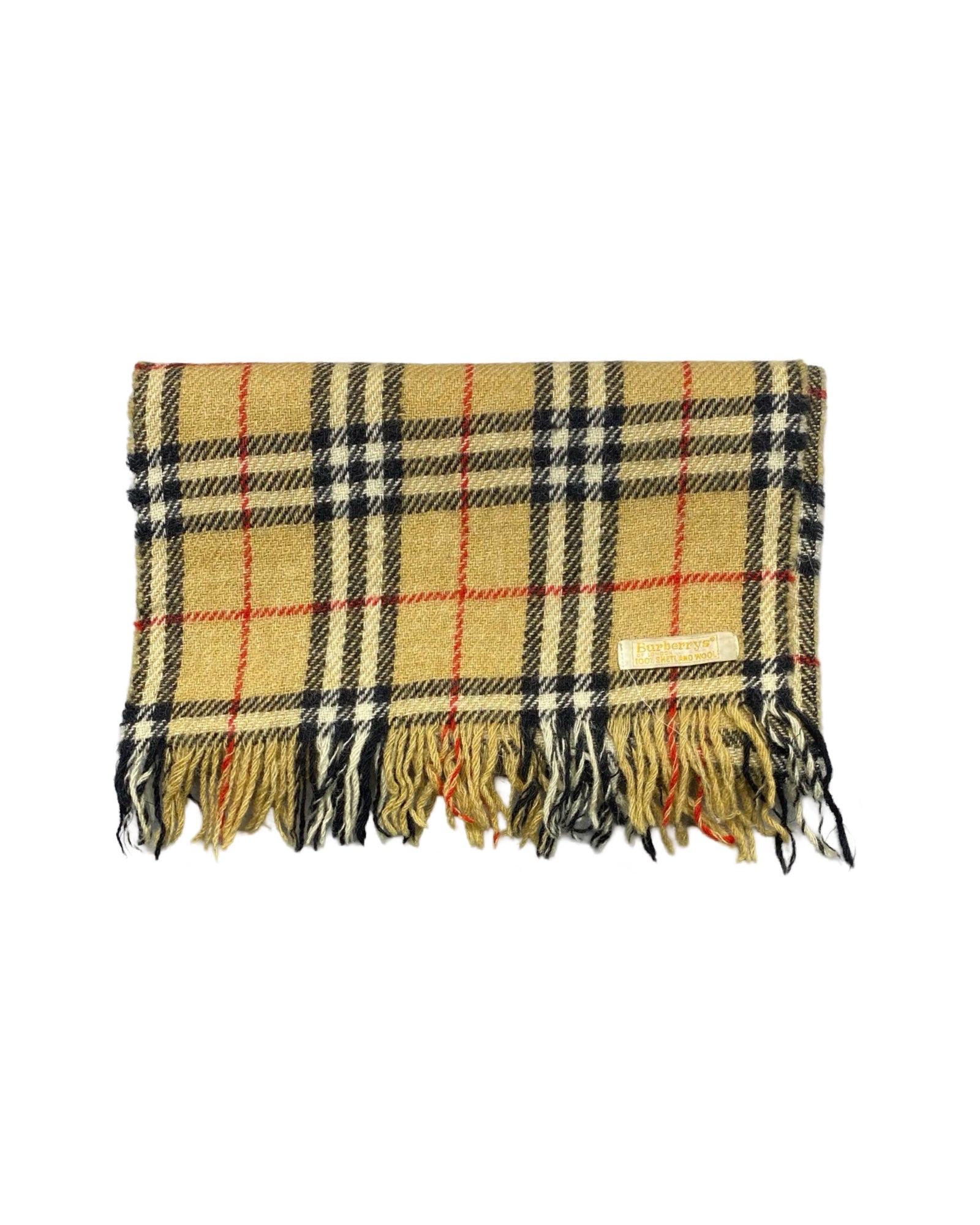 Burberry 100% Shetland Wool Nova Check Scarf (0091)