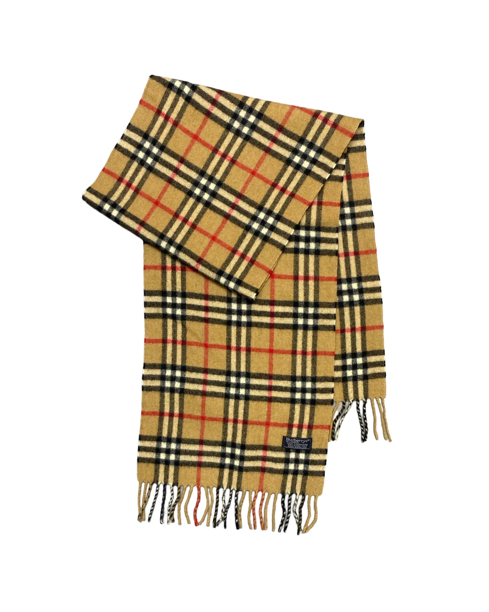 Burberry Camel Nova Check 100% Cashmere Scarf (0075)