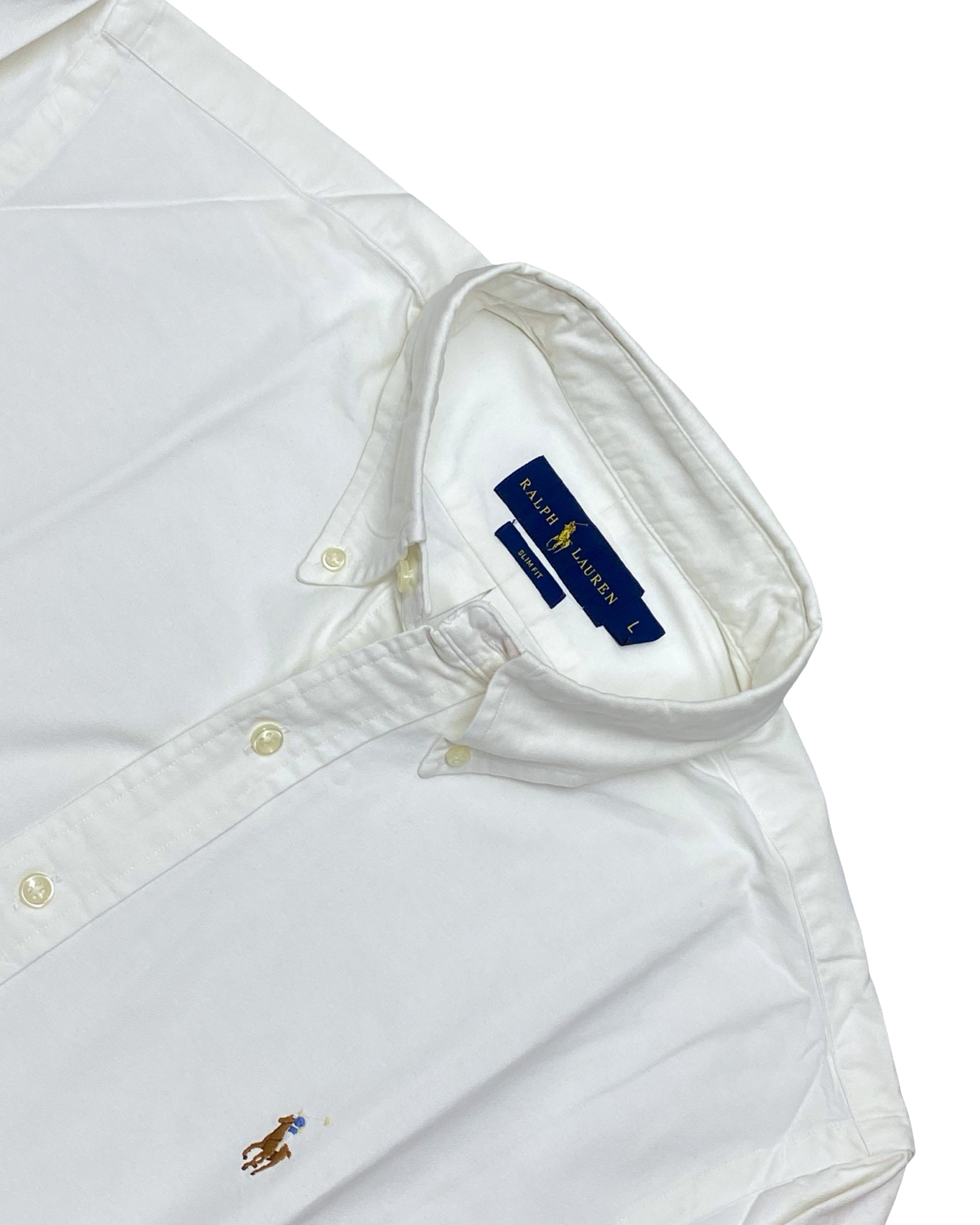 Polo Ralph Lauren White Button-Up Shirt | Chest 23” | Large