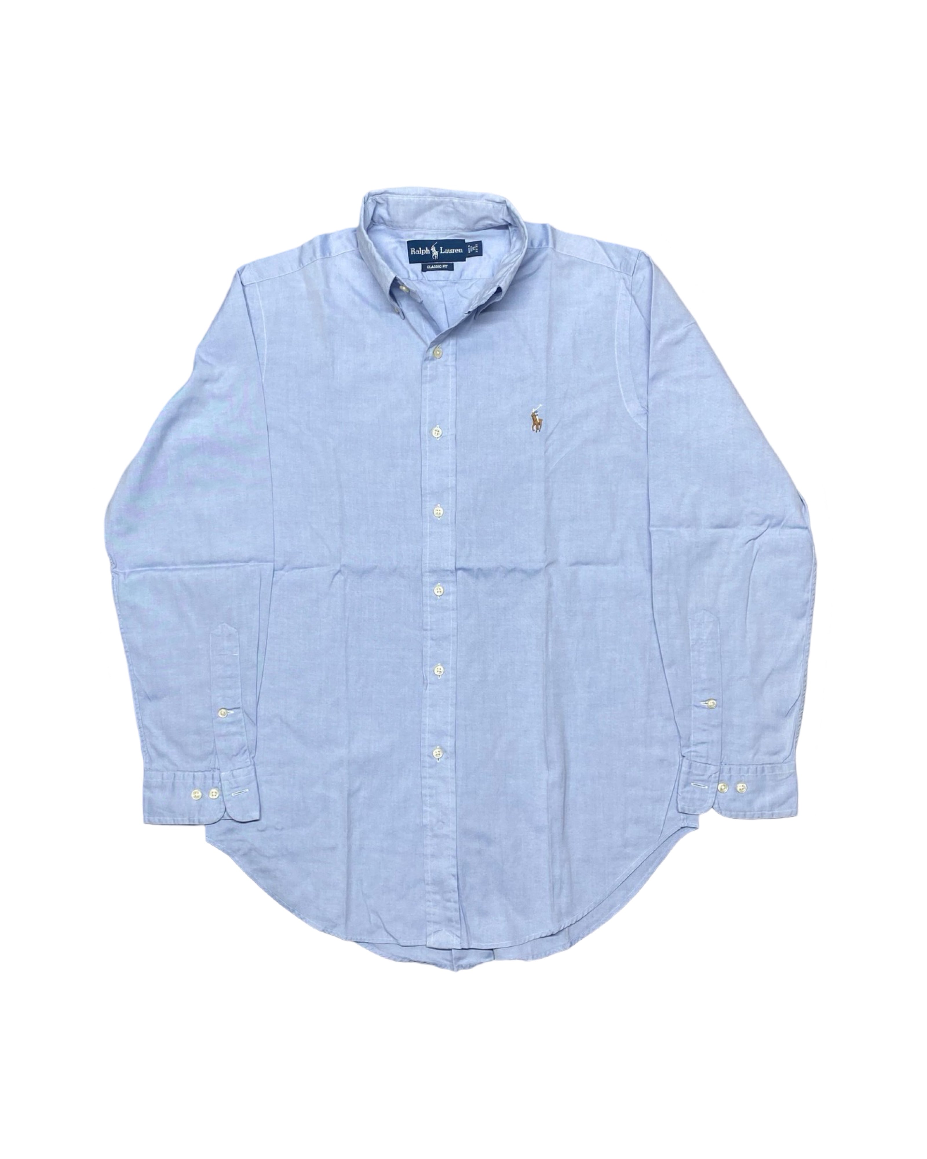 Ralph Lauren Blue Oxford Long-Sleeve Button-Down Shirt | Chest 23” | Large