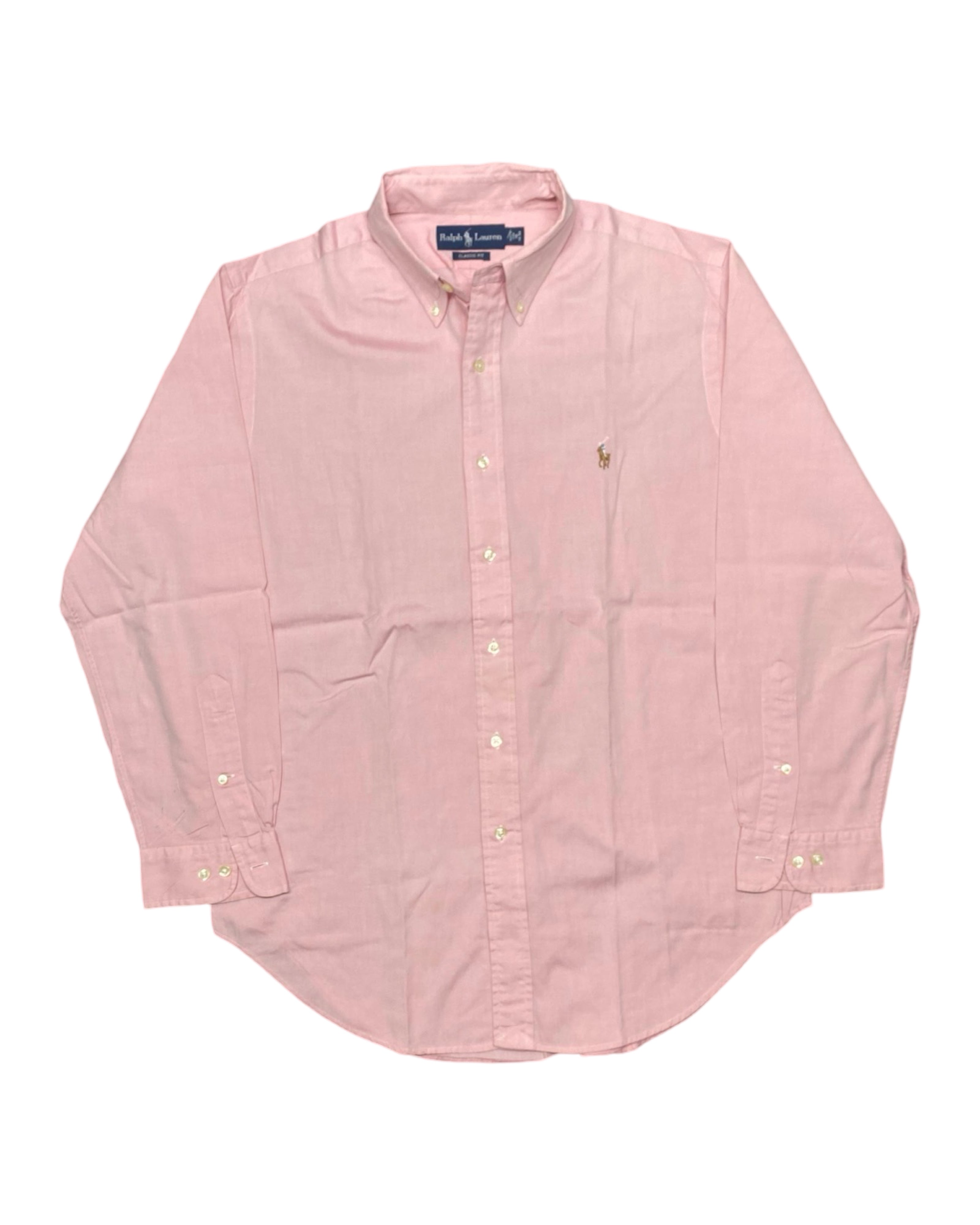 Ralph Lauren Pink Oxford Long-Sleeve Button-Down Shirt | Chest 24.5” | Large