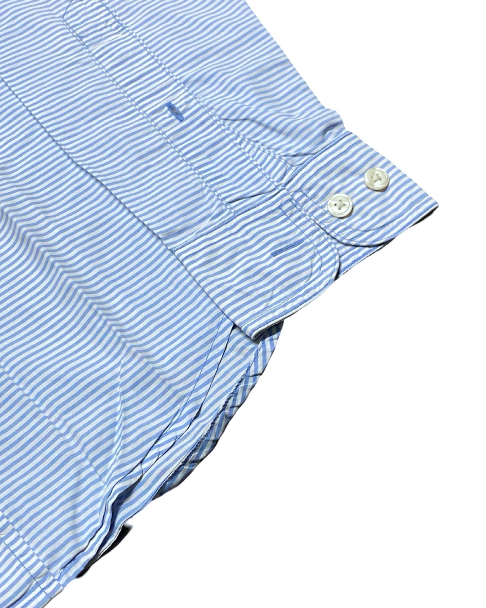 Abercrombie & Fitch Blue & White Striped Long-Sleeve Shirt | Chest 19.5” | Size Small