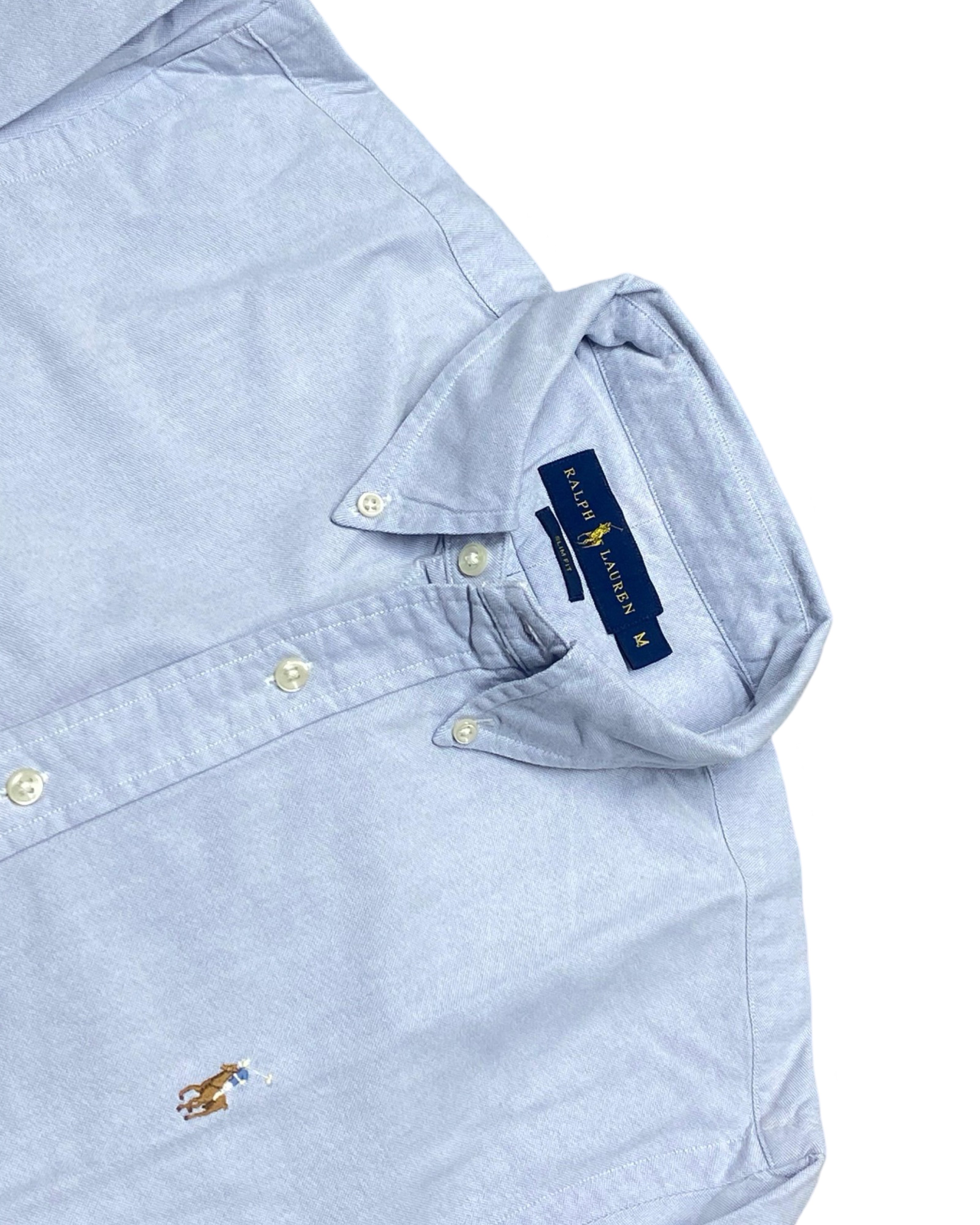 Polo Ralph Lauren Blue Button-Up Shirt | Size Medium | Chest 20.5”