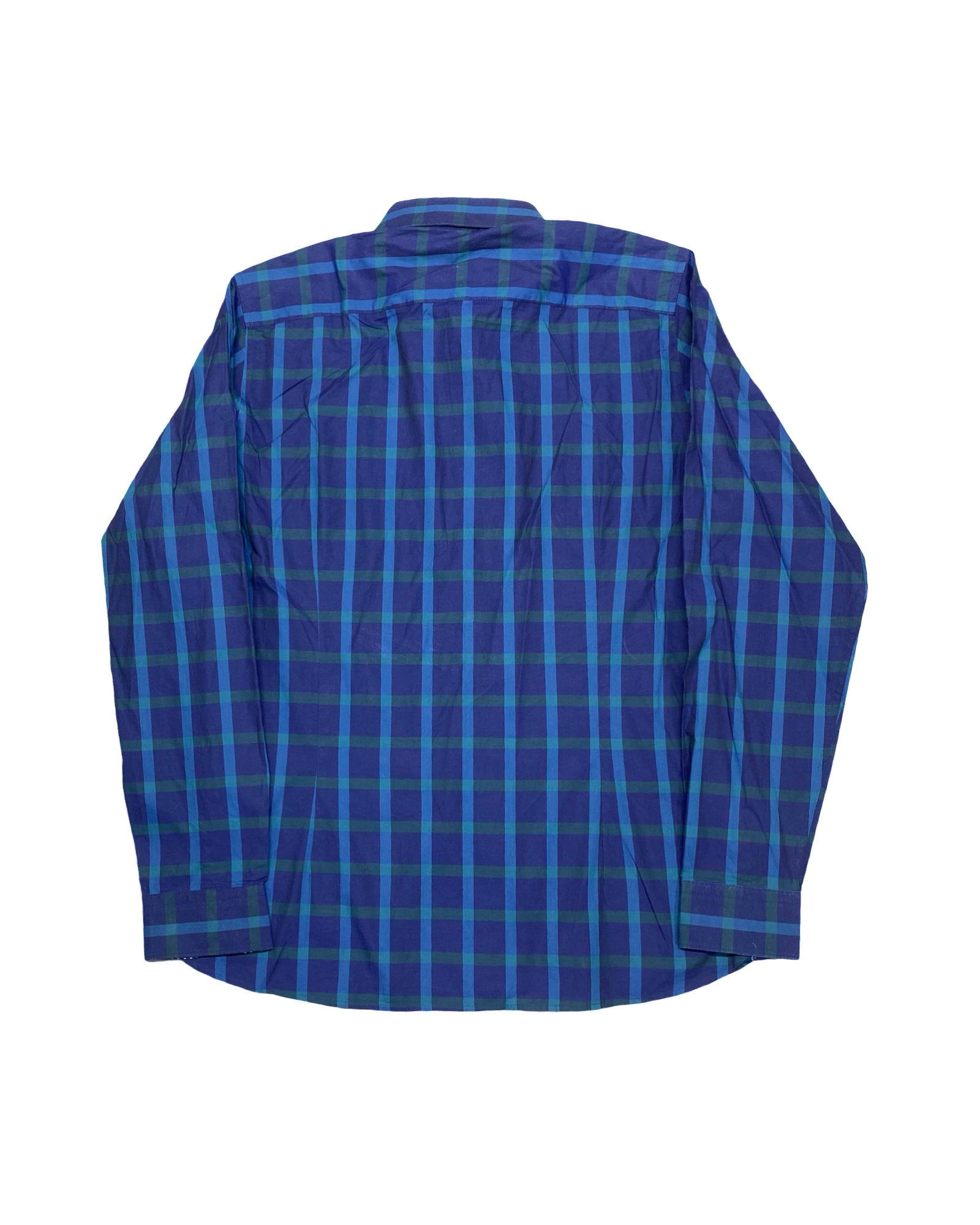 Ted Baker Blue & Green Check Shirt | Size Medium | Chest 22”