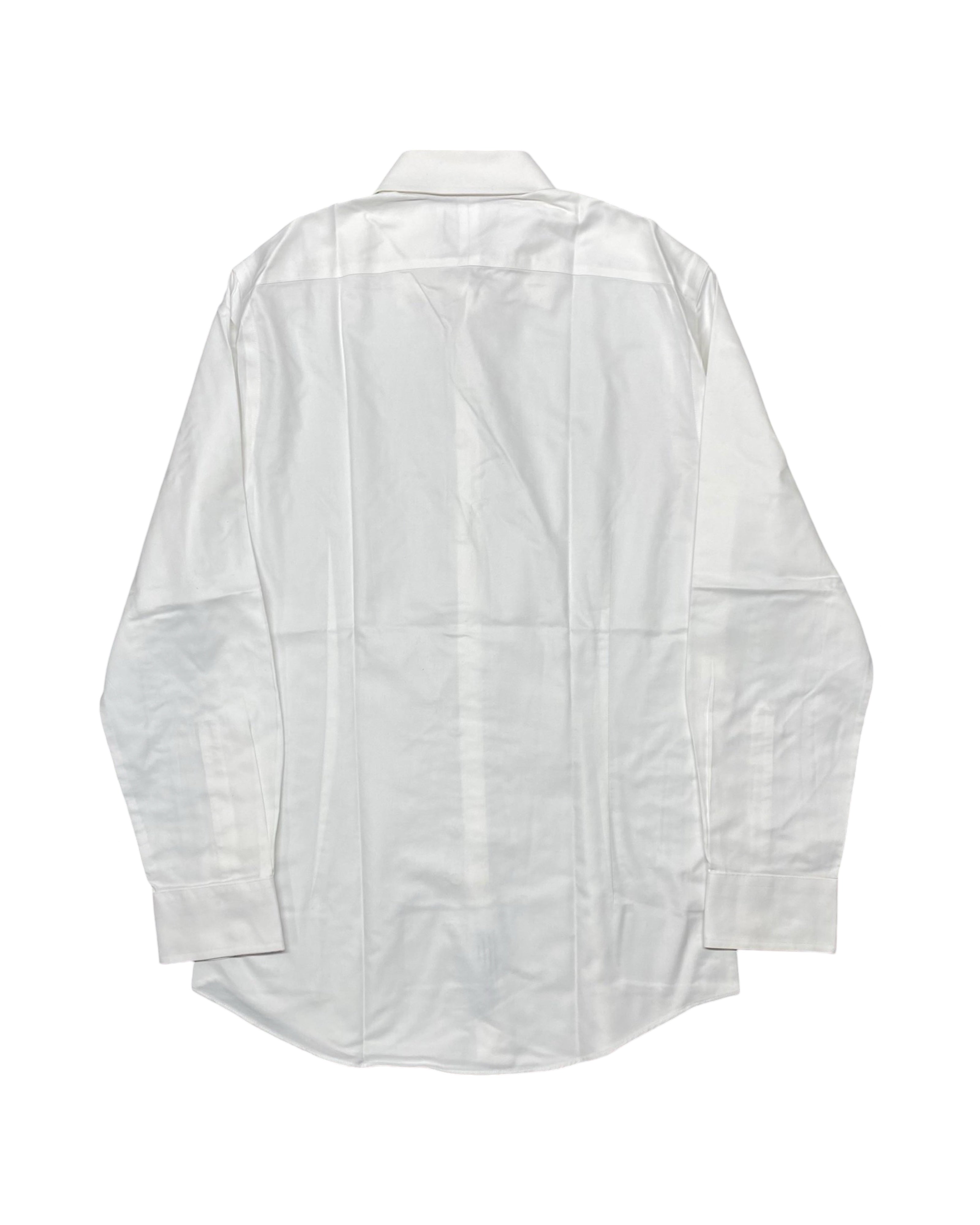 Charles Tyrwhitt White Long-Sleeve Dress Shirt | Chest 19” | Small