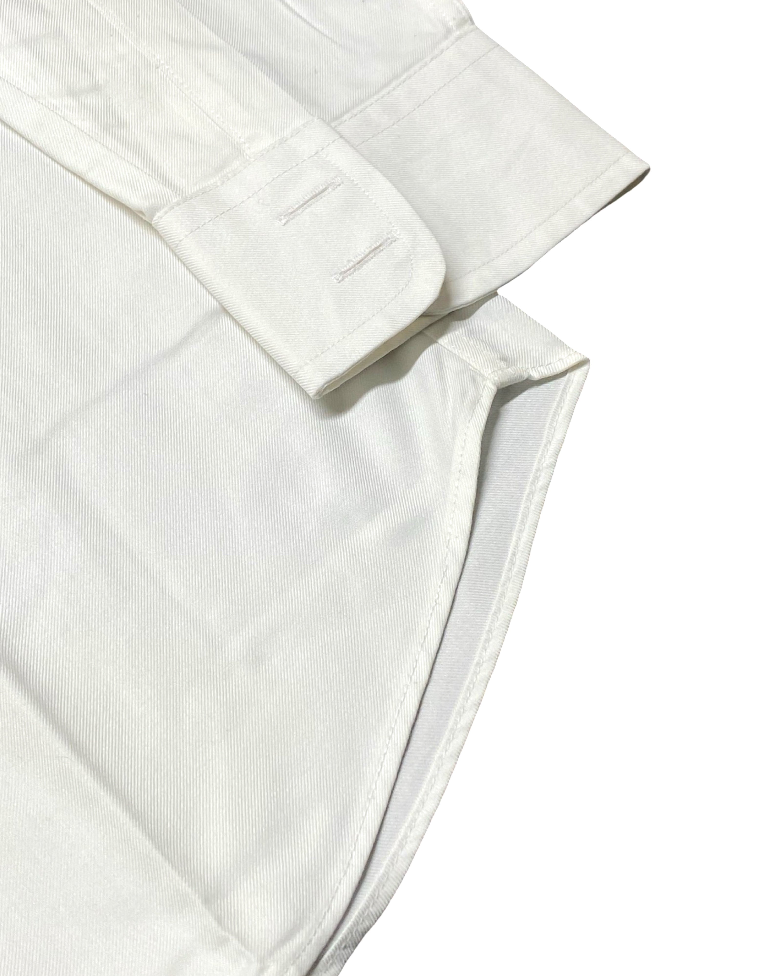 Charles Tyrwhitt White Long-Sleeve Dress Shirt | Chest 19” | Small