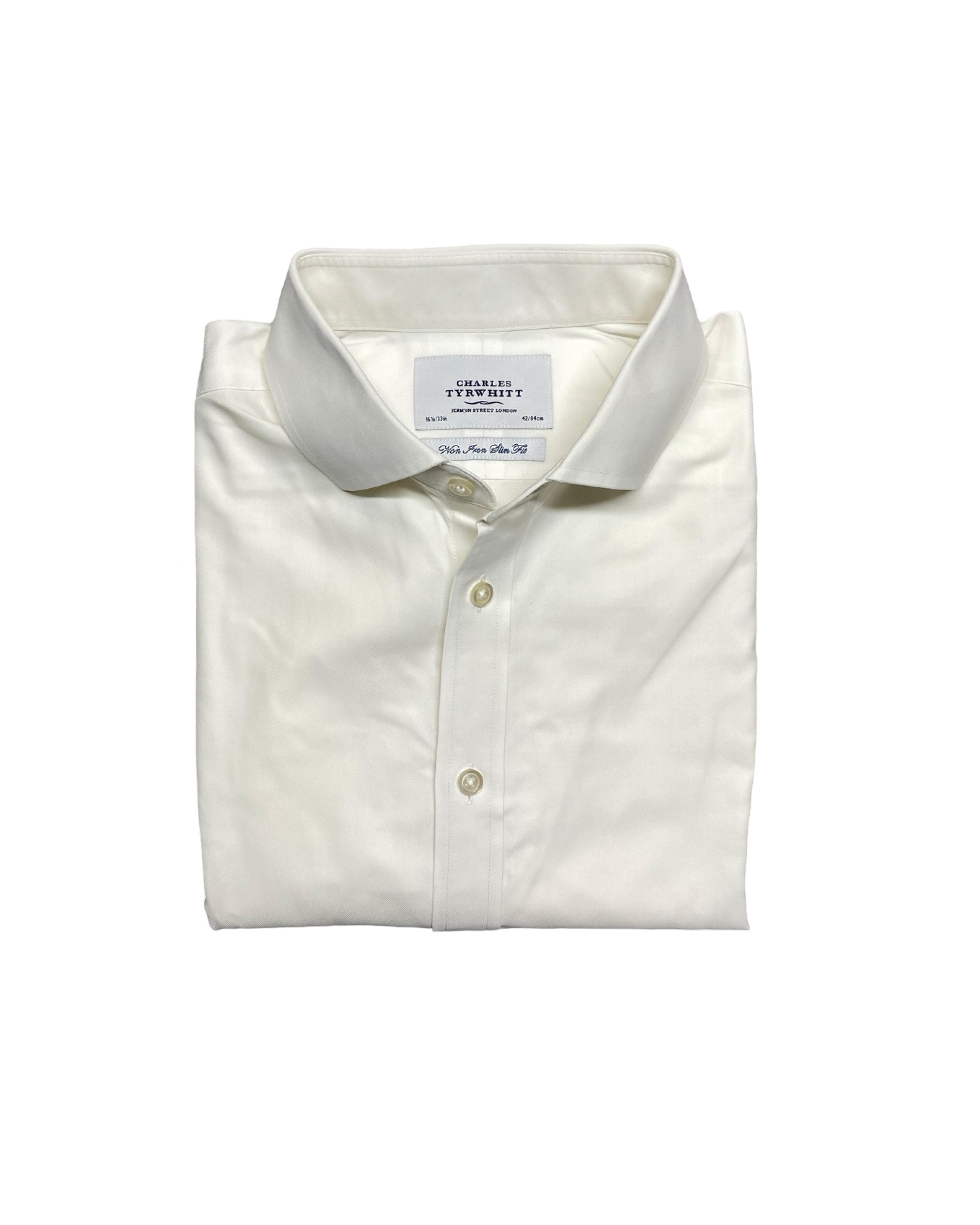 Charles Tyrwhitt White Dress Shirt | Chest 22.5” | Medium