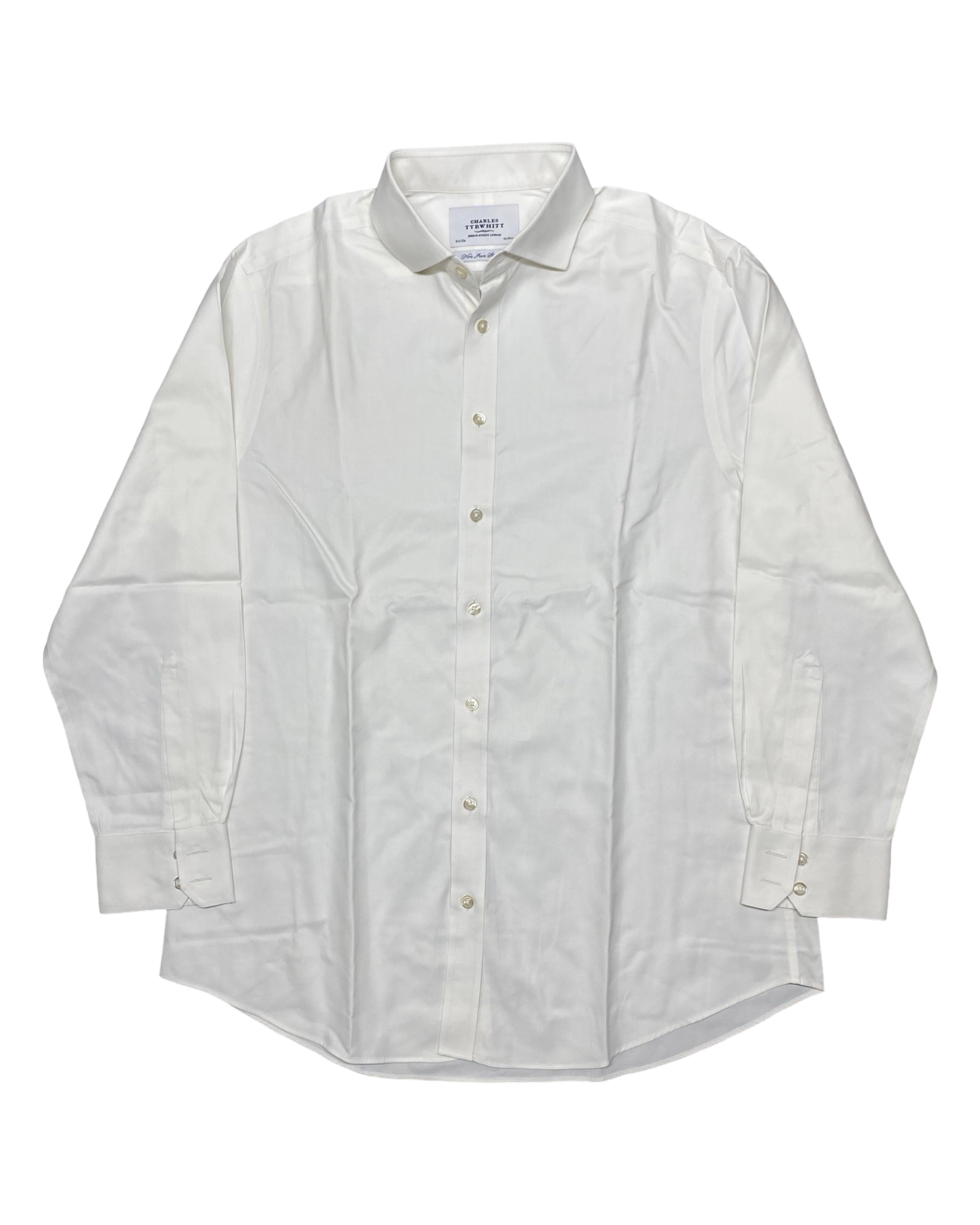 Charles Tyrwhitt White Dress Shirt | Chest 22.5” | Medium