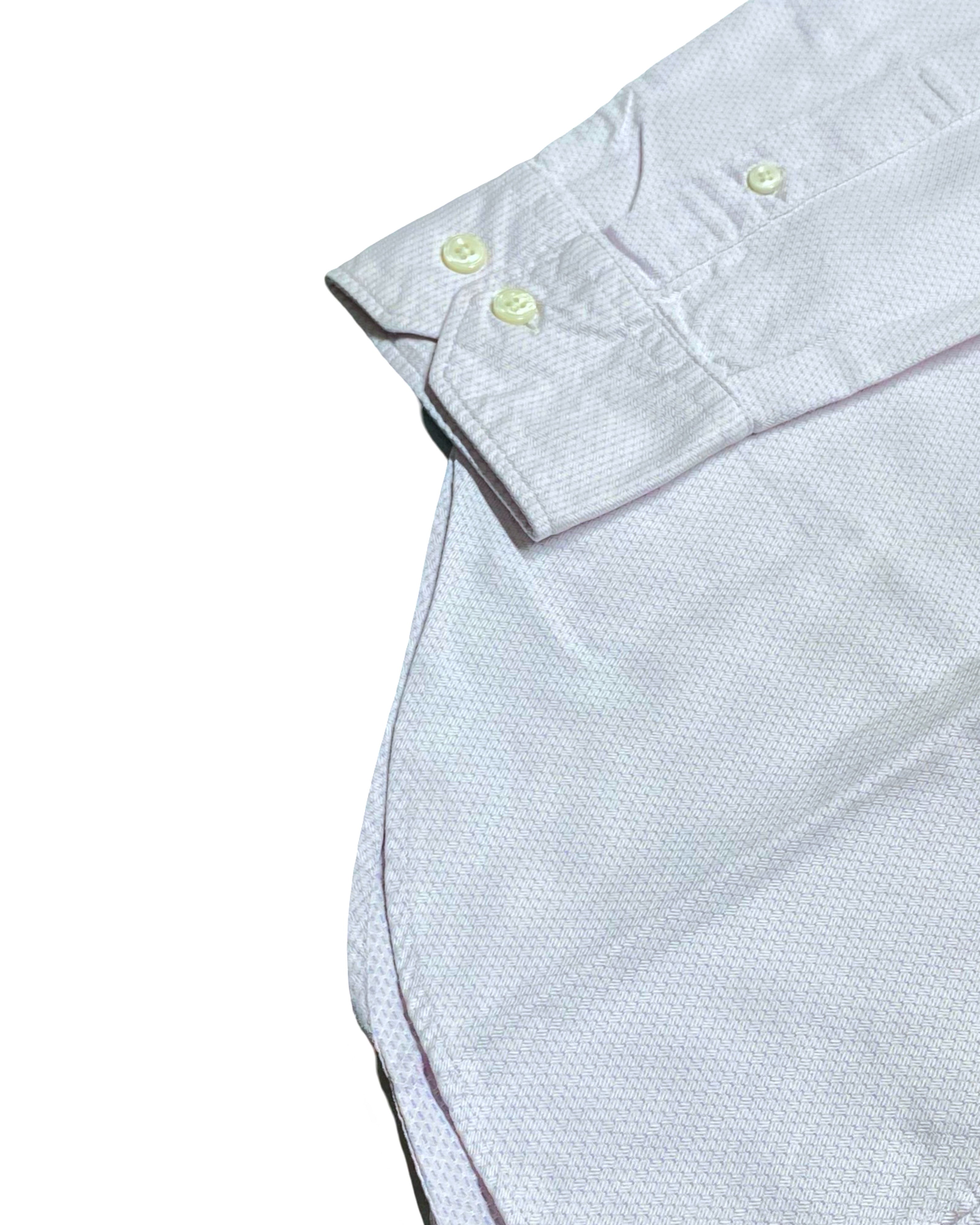 T.M. Lewin Pink Micro-Pattern Fitted Shirt | Chest 21” | Medium